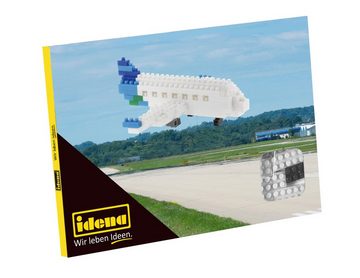 Idena Spielbausteine Idena 40149 - Postkarte Flugzeug mit einem 3D Modellbauset mit 78
