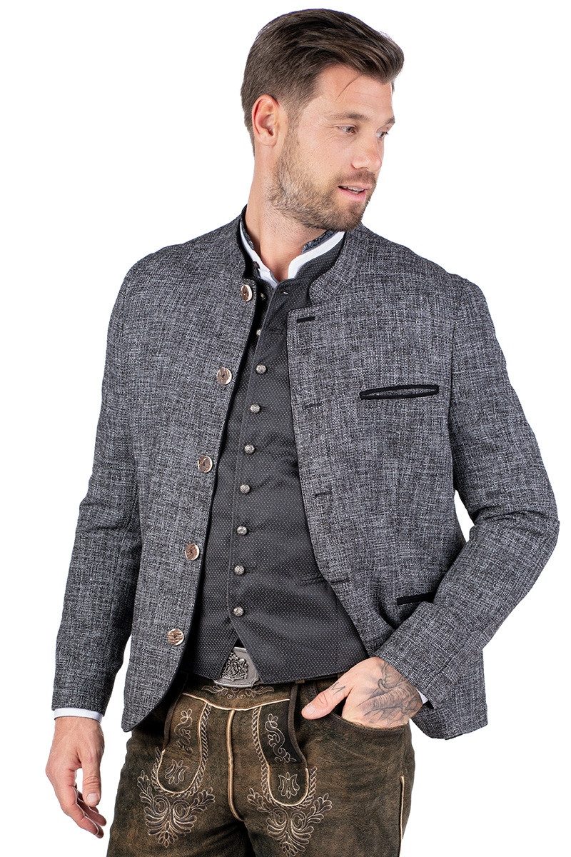 Gebr. Weis menswear Trachtenjanker Janker - FÜSSEN - dunkelgrau melange