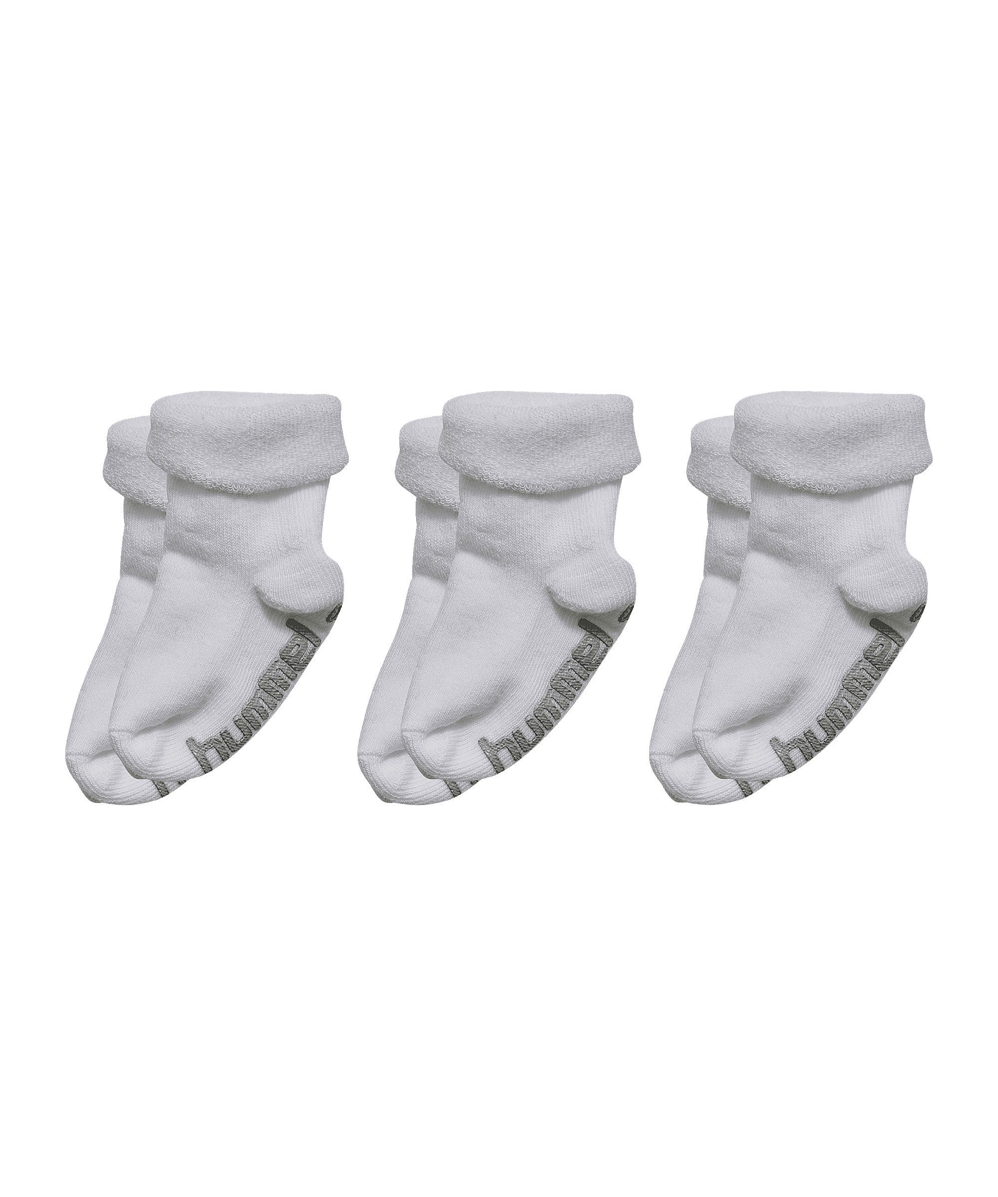 hummel Freizeitsocken Hummel Mini Non Slip 3-Pack Socken Kids Weiß Baumwolle