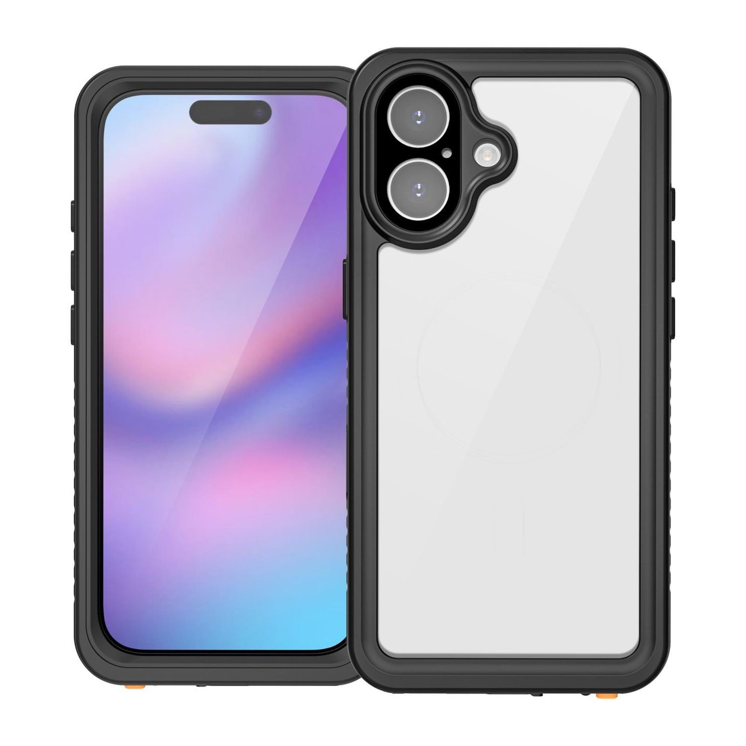 Wigento Handyhülle Für Apple iPhone 17 360 Grad Body Wasserdichte Hülle MagSafe Schwarz, IP68 Wasserdichte und stoßfeste Schutzhülle, MagSafe-kompatibel – Bild 5 von 5