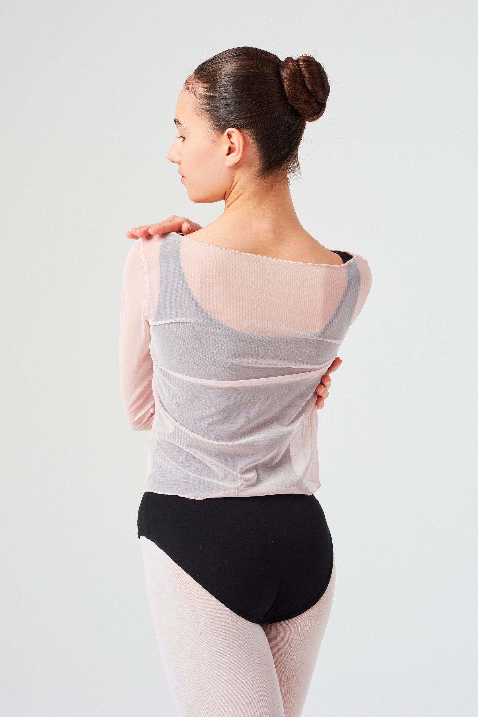 tanzmuster Crop-Top Langarm Ballett Top Maite aus Netz Transparentes Tanz O günstig online kaufen