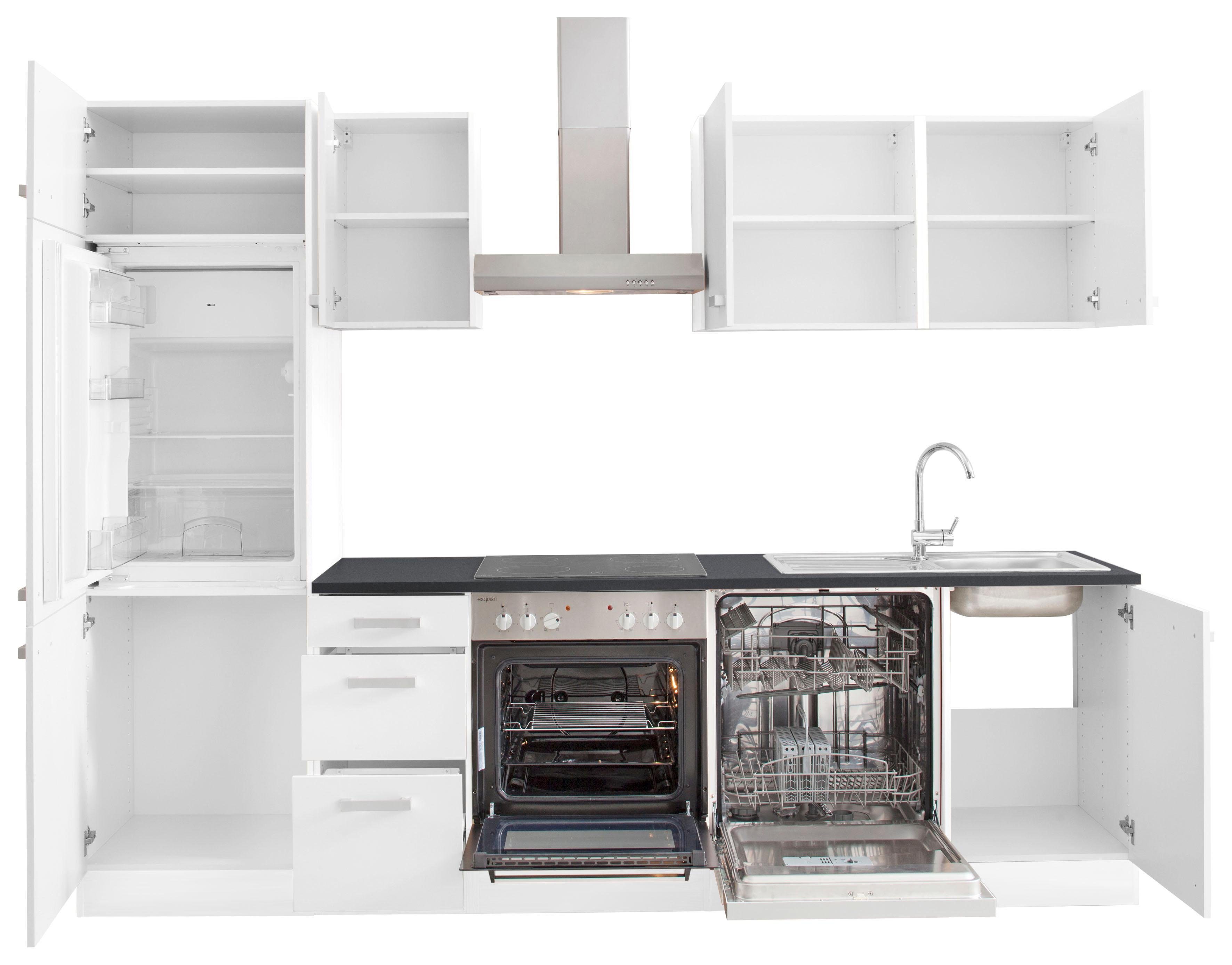 OPTIFIT Küchenzeile Odense, Breite 270 cm, mit 28 mm Arbeitsplatte, mit Gra günstig online kaufen