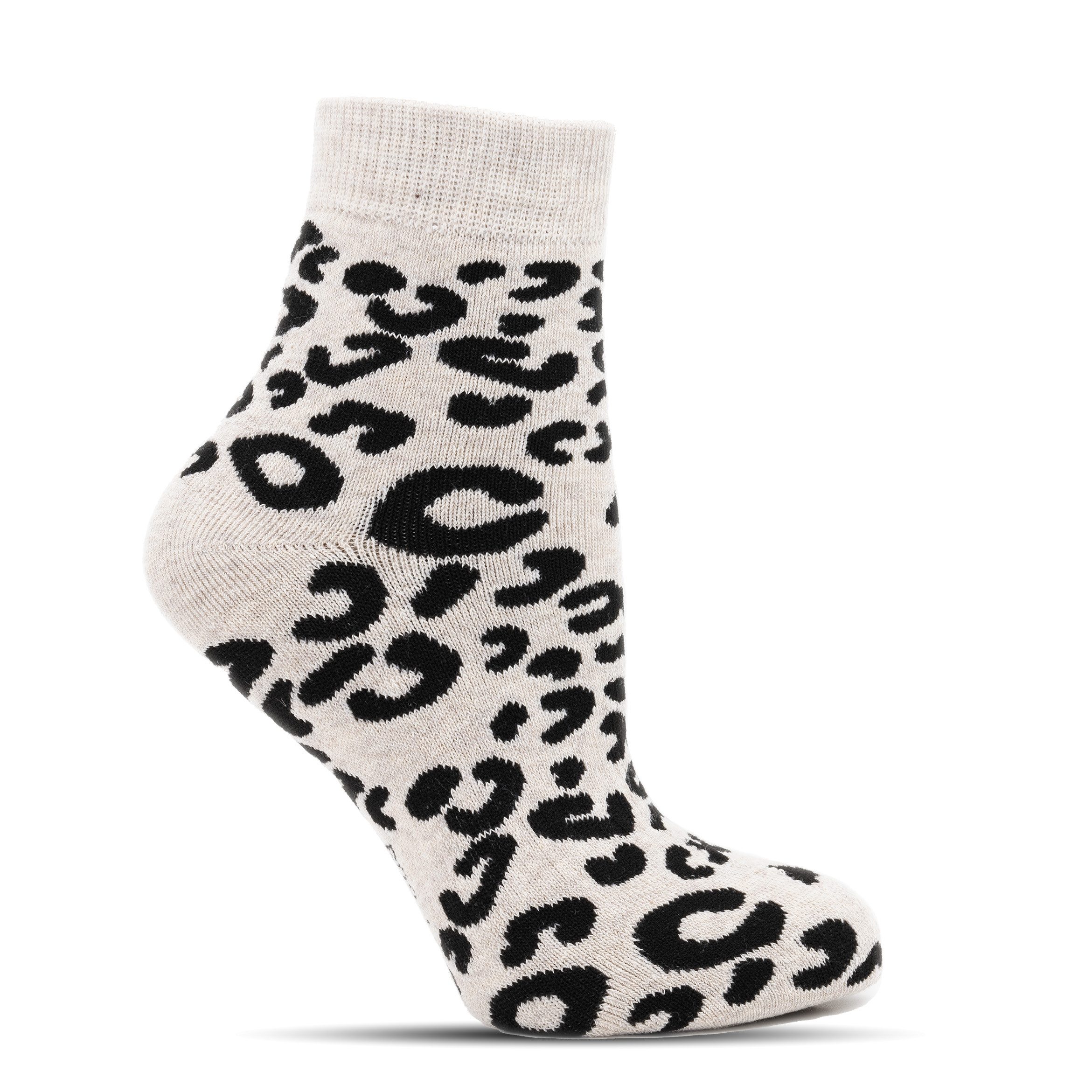 Frostfighter Thermosocken Wintersocken Damen Thermo (10-Paar) Frottee Innenfutter, warme dicke weiche Socken, Leoparden-Muster