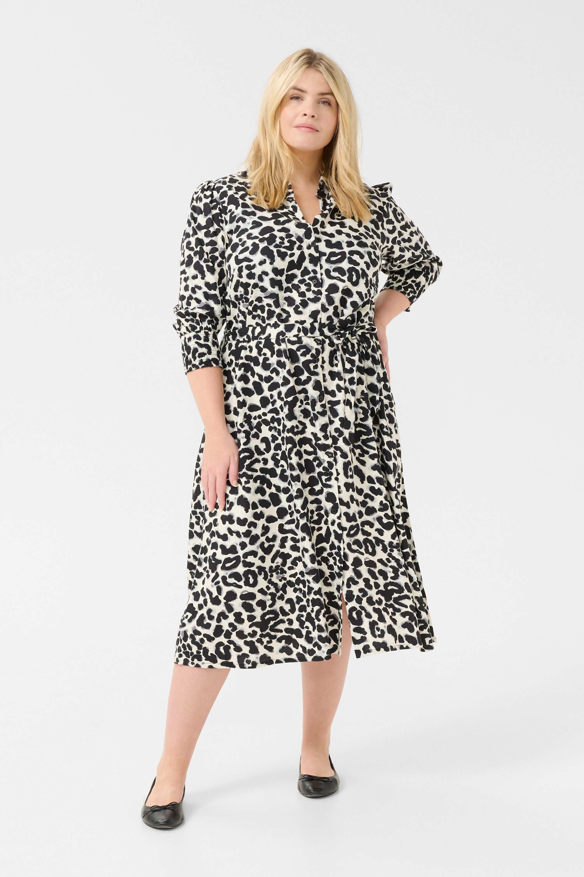 KAFFE Curve Blusenkleid Kleid KCamina Große Größen