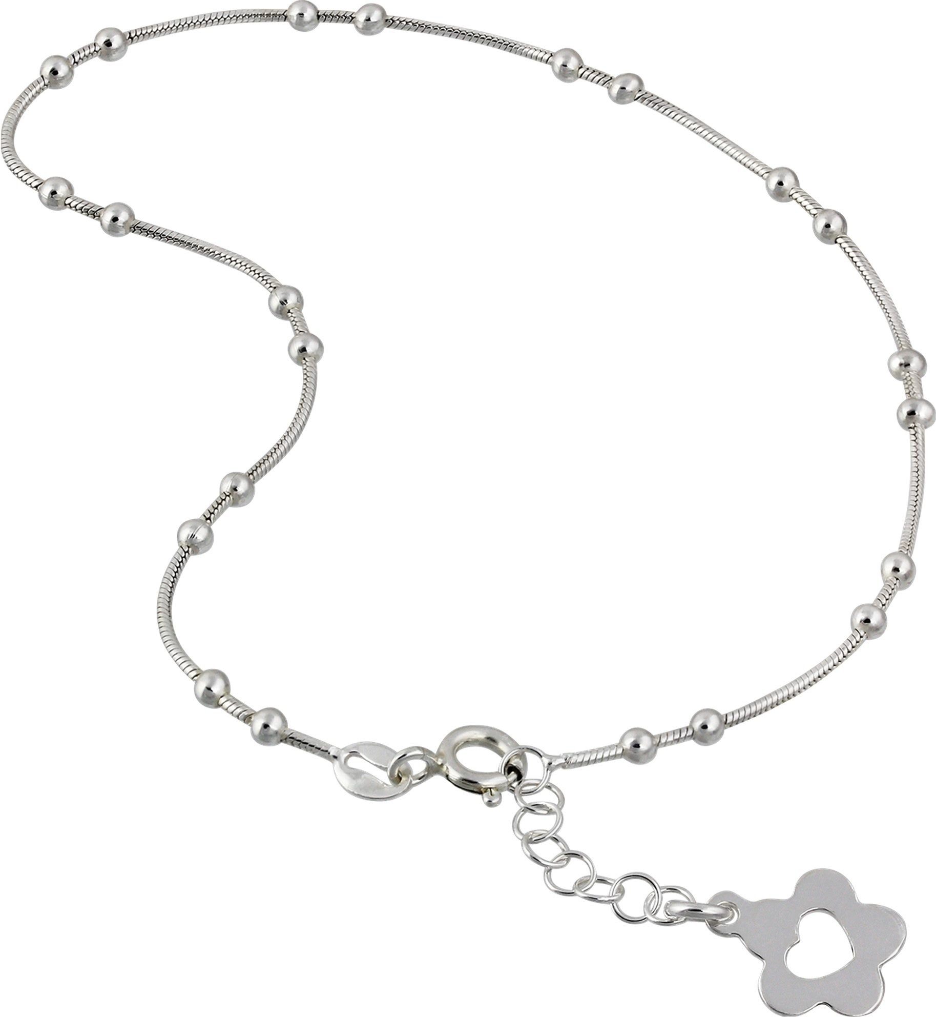 SilberDream Fußkette mit Anhänger SilberDream Fußkette silber für Damen, Damen Fußkette Blume aus 925 Sterling Silber, Farbe: silber