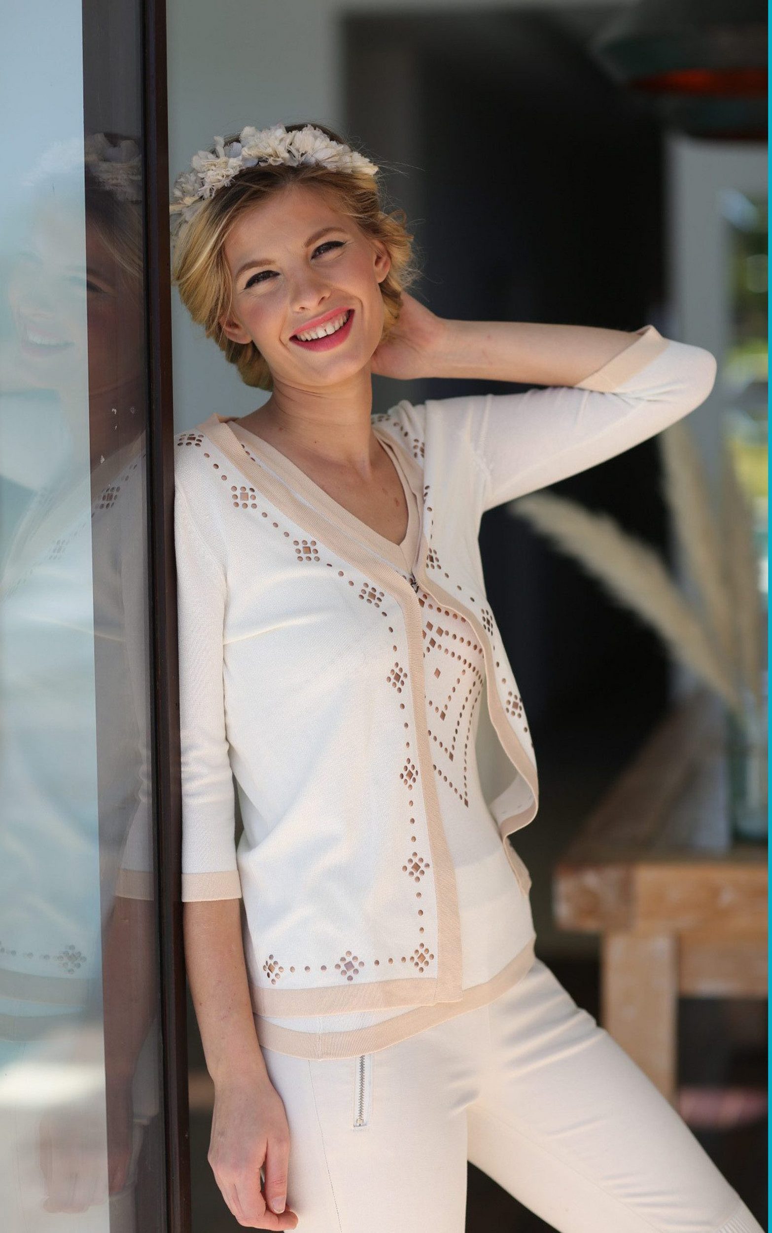 Passioni Cardigan Twin-Set mit dezenten Strass günstig online kaufen