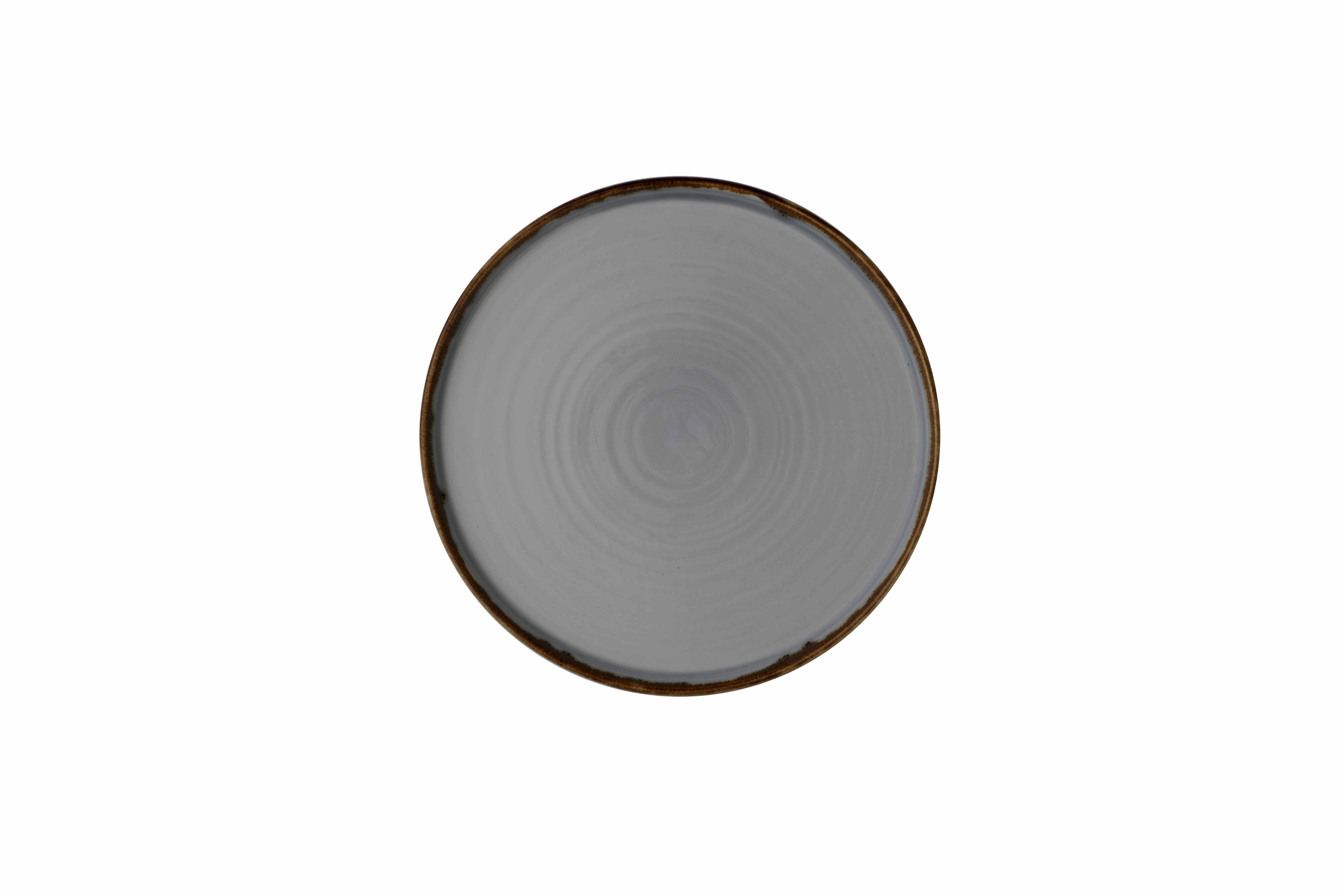 Dudson Teller-Set Dudson Harvest Grey Runde Teller mit erhöhtem Rand, 26 cm, Grau, 6, Feinstes Porzellan