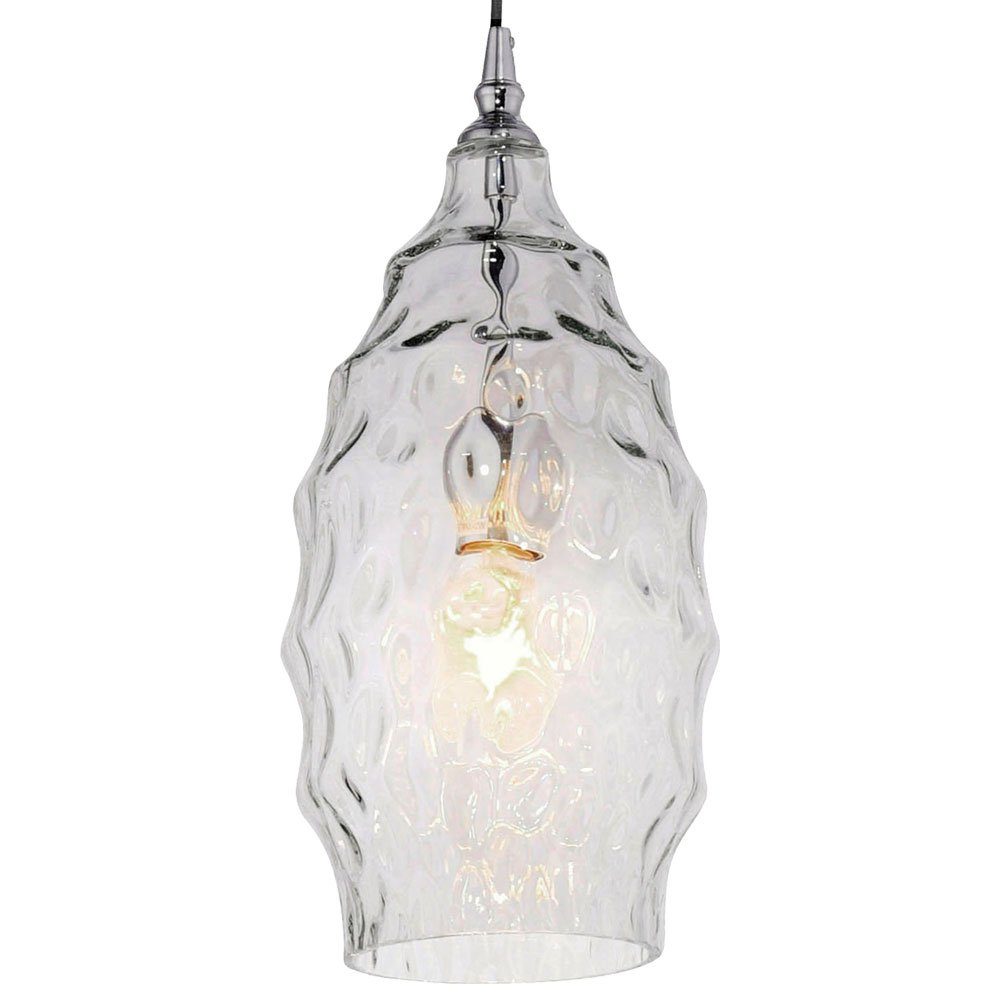 Glas Pendel inklusive, Warmweiß, RETRO Wohn im Decken Leuchtmittel Lampe Leuchte Zimmer etc-shop LED Hänge Struktur Pendelleuchte,