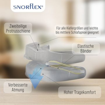 Snorflex Schnarchstopper Anti-Schnarchschiene - inkl. Aufbewahrungsbox & 100 x Gummibänder