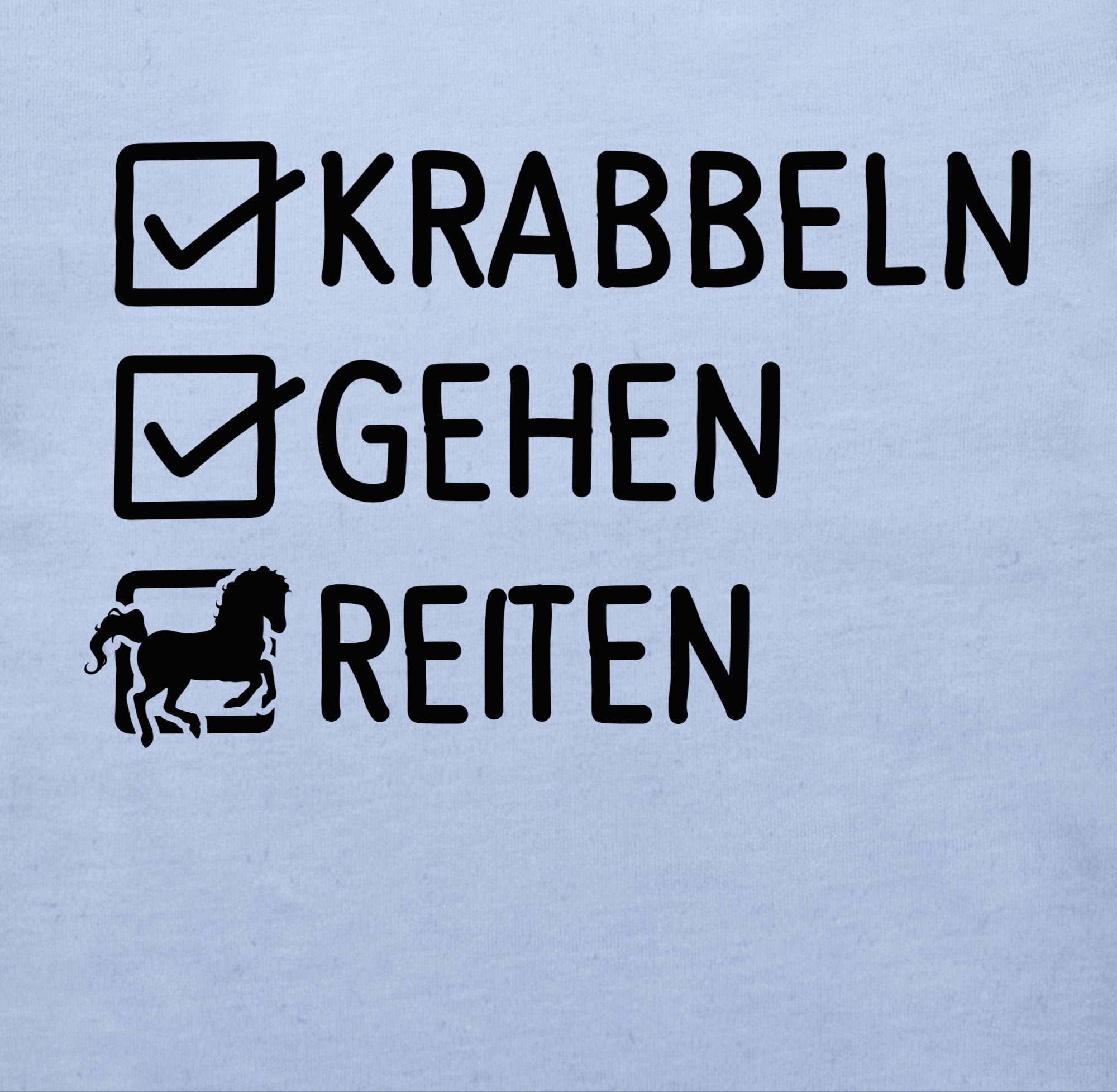 T-Shirt 1 Pferd Shirtracer Babyblau Reiten Krabbeln, Gehen,