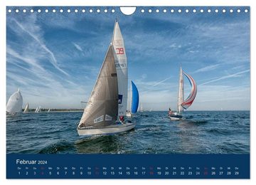 CALVENDO Wandkalender Segelregatta (Wandkalender 2024 DIN A4 quer), CALVENDO Monatskalender