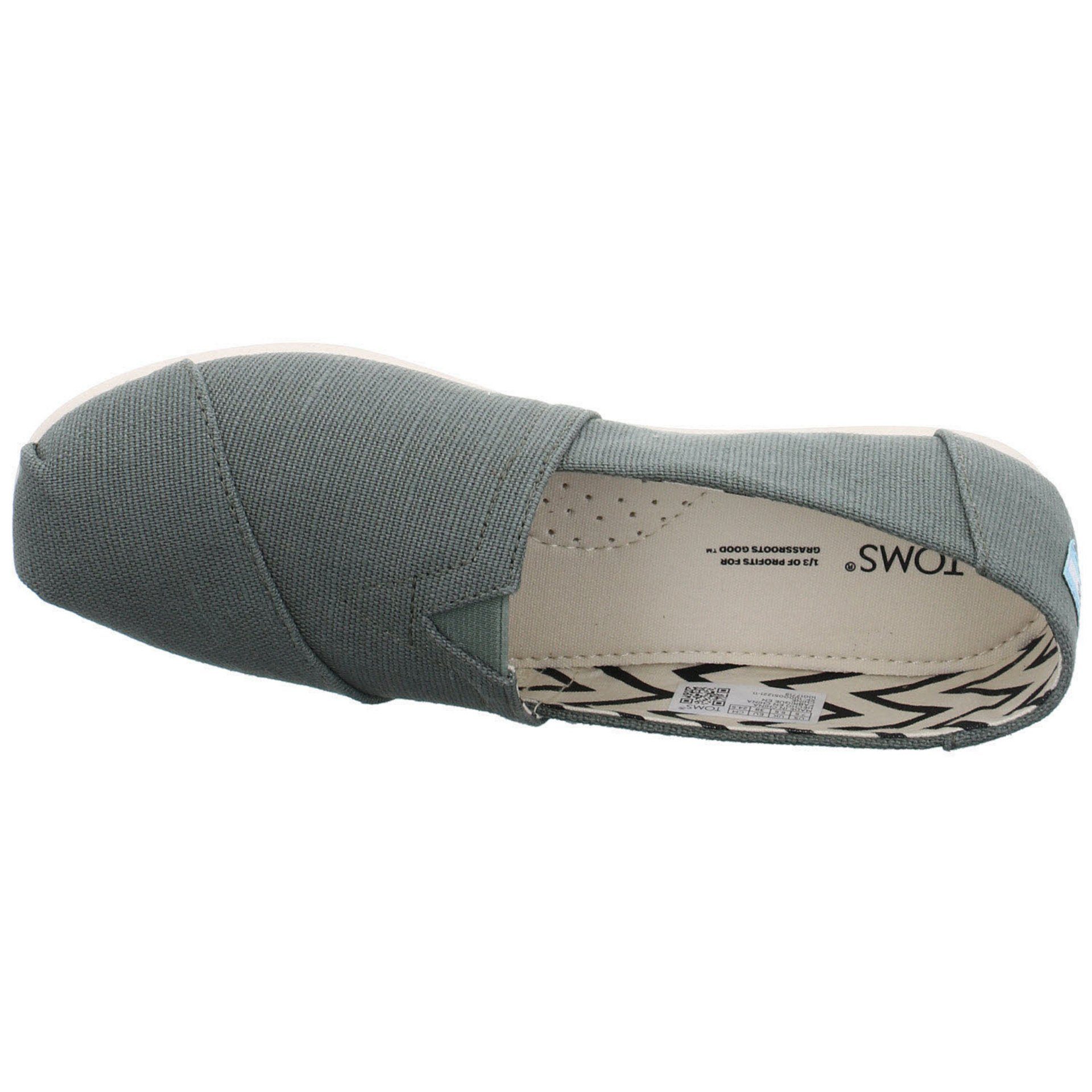 TOMS Damen Slipper Alpargata Slipper green Schuhe Slipper Textil