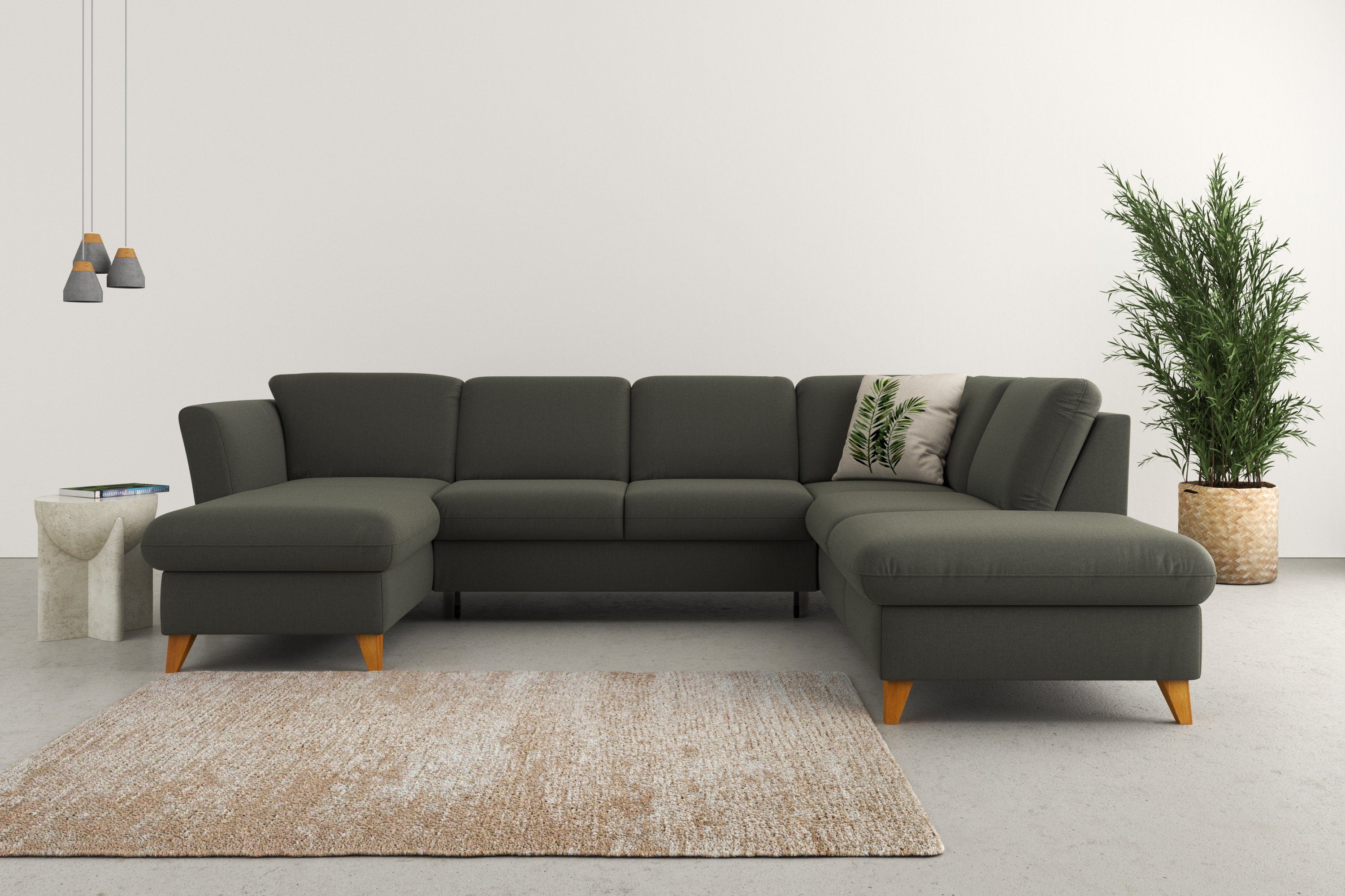Home affaire Wohnlandschaft Trelleborg U-Form, Federkern-Polsterung, günstig online kaufen