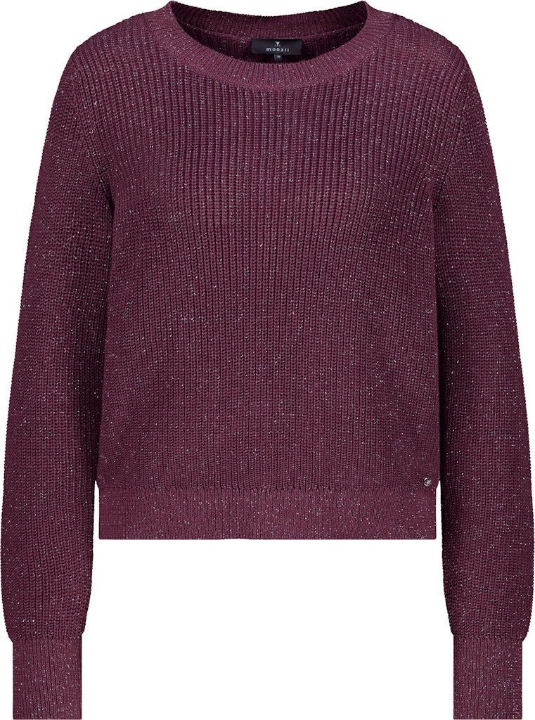 Monari Rundhalspullover 809134 Dezenter Lurex-Schimmer für edle Effekte günstig online kaufen