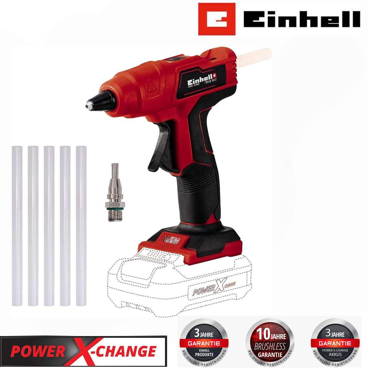 Einhell Heißklebepistole Akku-Heißklebepistole TE-CG 18 Li - Solo