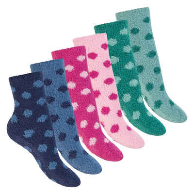 Footstar Kuschelsocken Plüschsocken für Damen & Herren Socken (6 Paar)