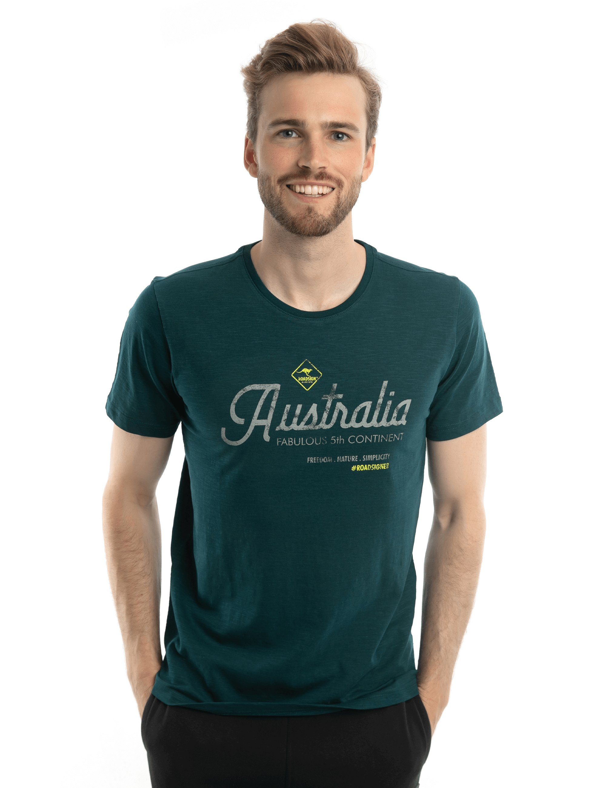 ROADSIGN australia T-Shirt Fabulous (1-tlg) mit Rundhalsausschnitt, Logo-Aufdruck "Australia" Gruen