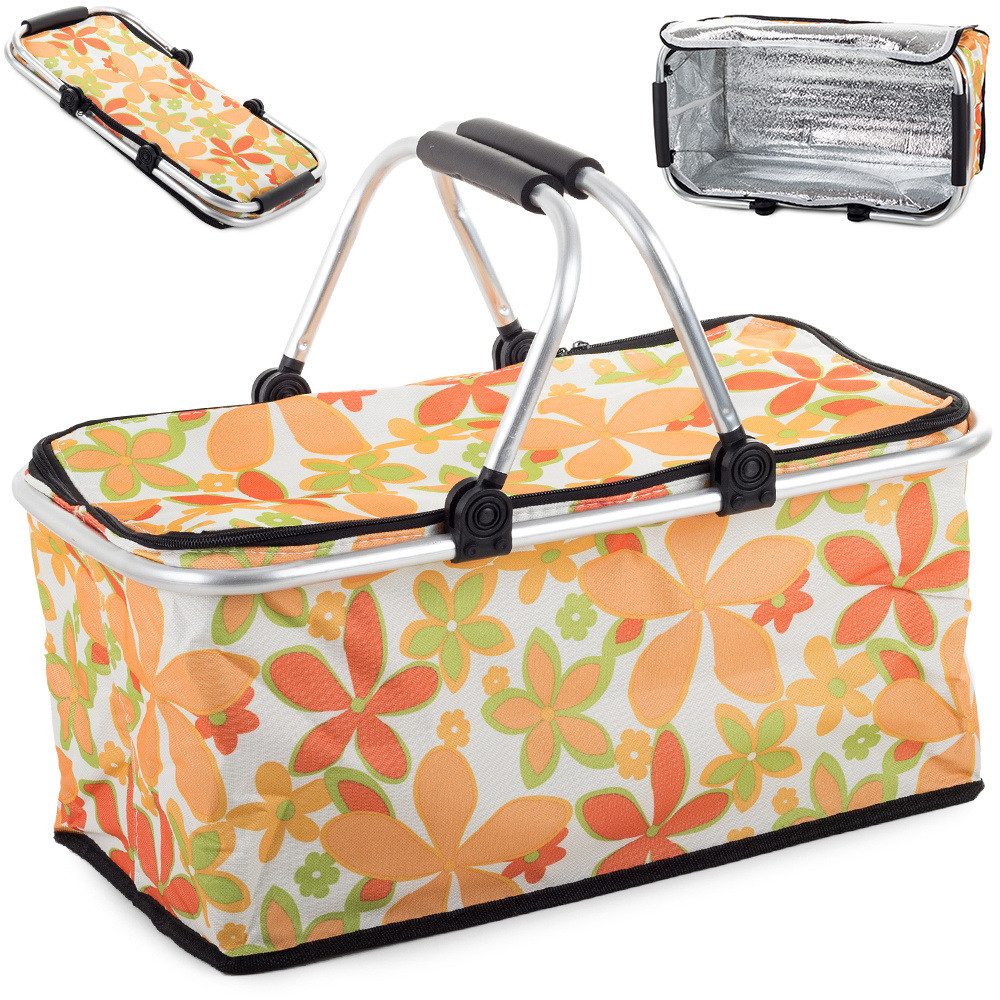 emeco Picknicktasche Alu Einkaufskorb Faltbar Picknick günstig online kaufen