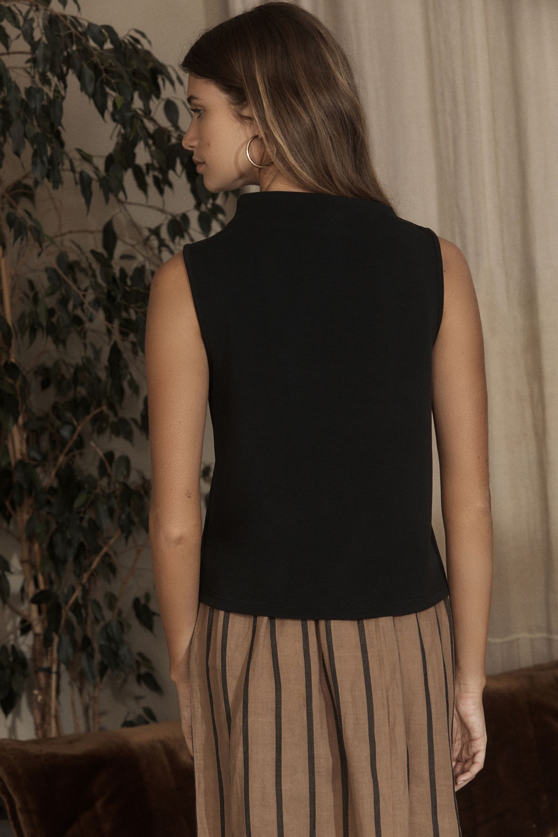 Next T-Shirt Ärmelloses Premium Oberteil mit U-Boot-Ausschnitt (1-tlg) günstig online kaufen