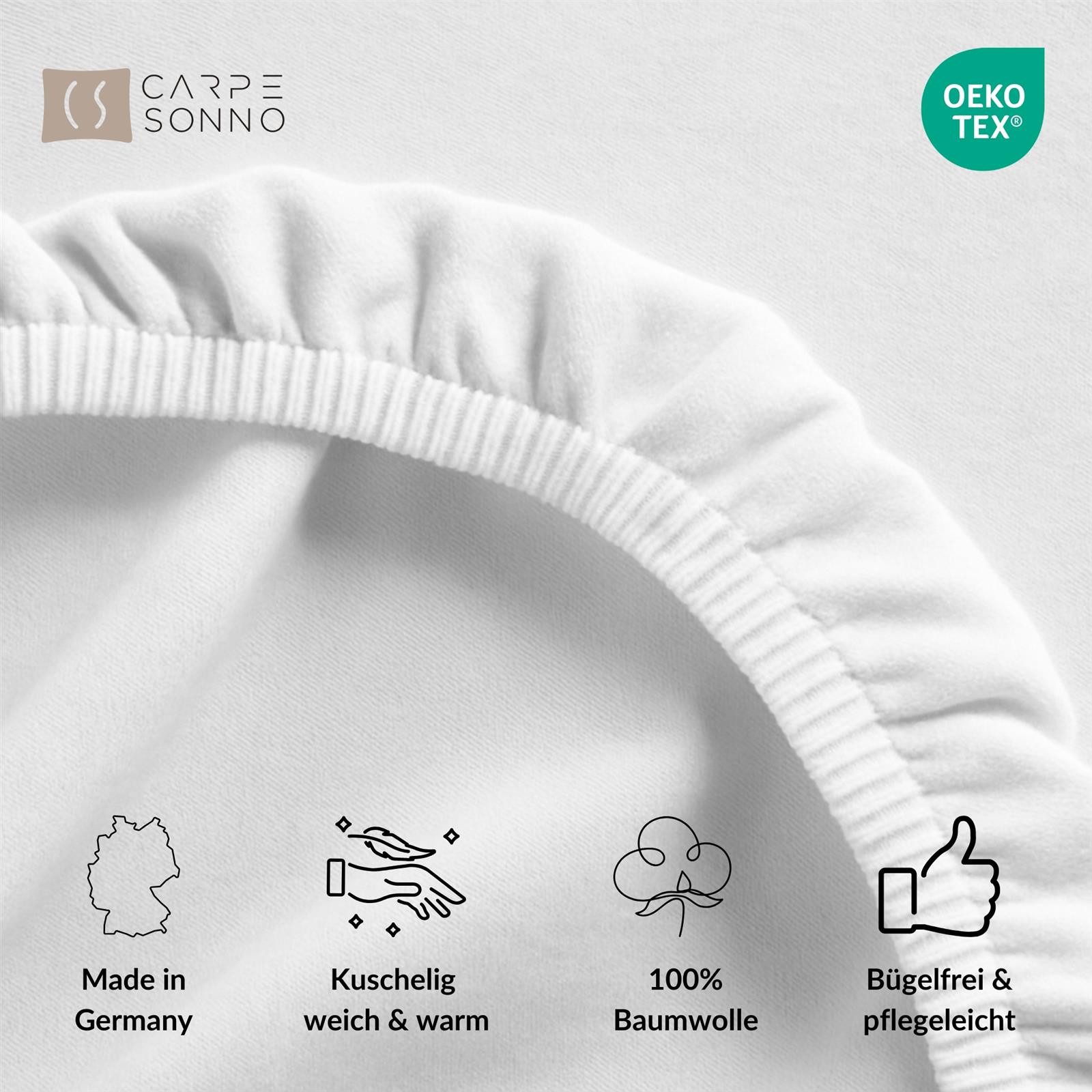 Carpe Sonno Spannbettlaken Biber Spannbettlaken Winter günstig online kaufen