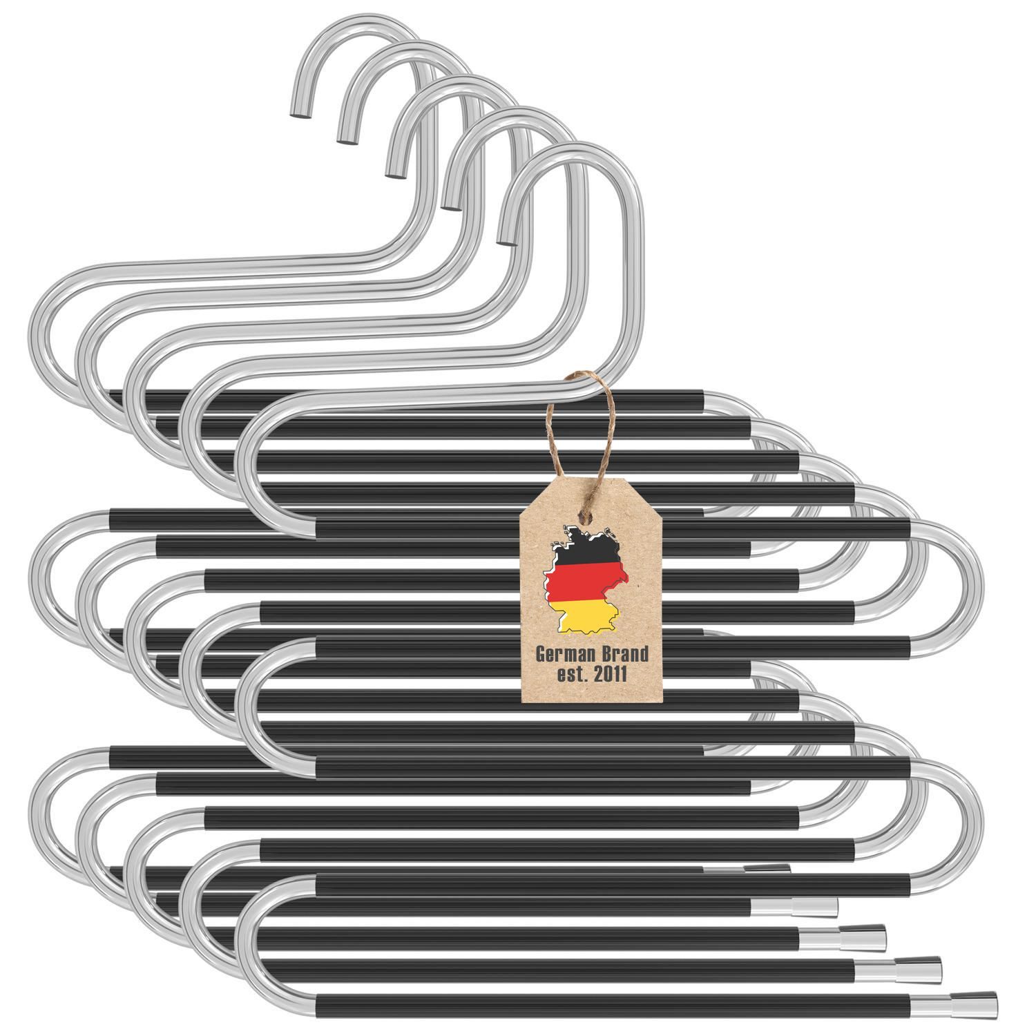 Intirilife Kleiderbügel, (Set, 5-tlg), 5x Hosenbügel S-Form Edelstahl Kleid günstig online kaufen