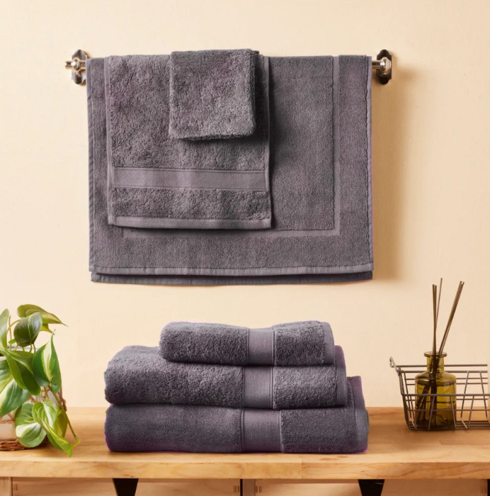 Karaca Badetücher Karaca Joey Duschtuch aus Egyptian Baumwolle, Anthrazit, günstig online kaufen