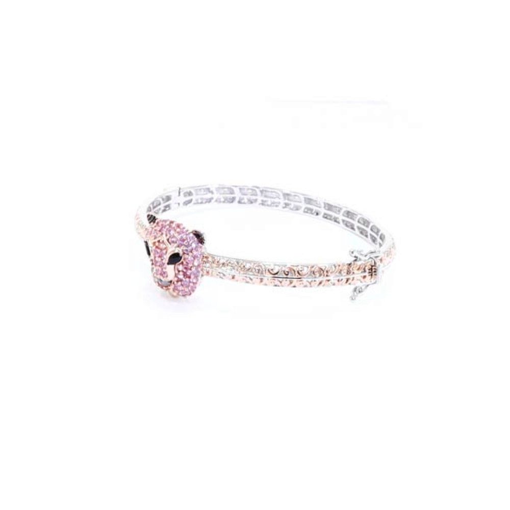 Cavill Silberarmband Silberarmreif mit rosa Saphir, verziert mit Spinellen (1-tlg)