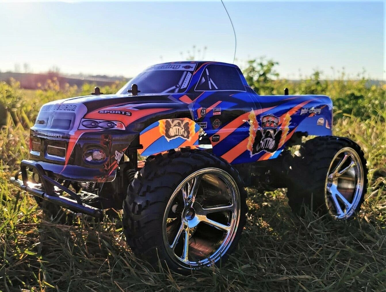 BruKa RC-Auto RC Monster Truck Lightning Truck ferngesteuertes Auto Geländewagen