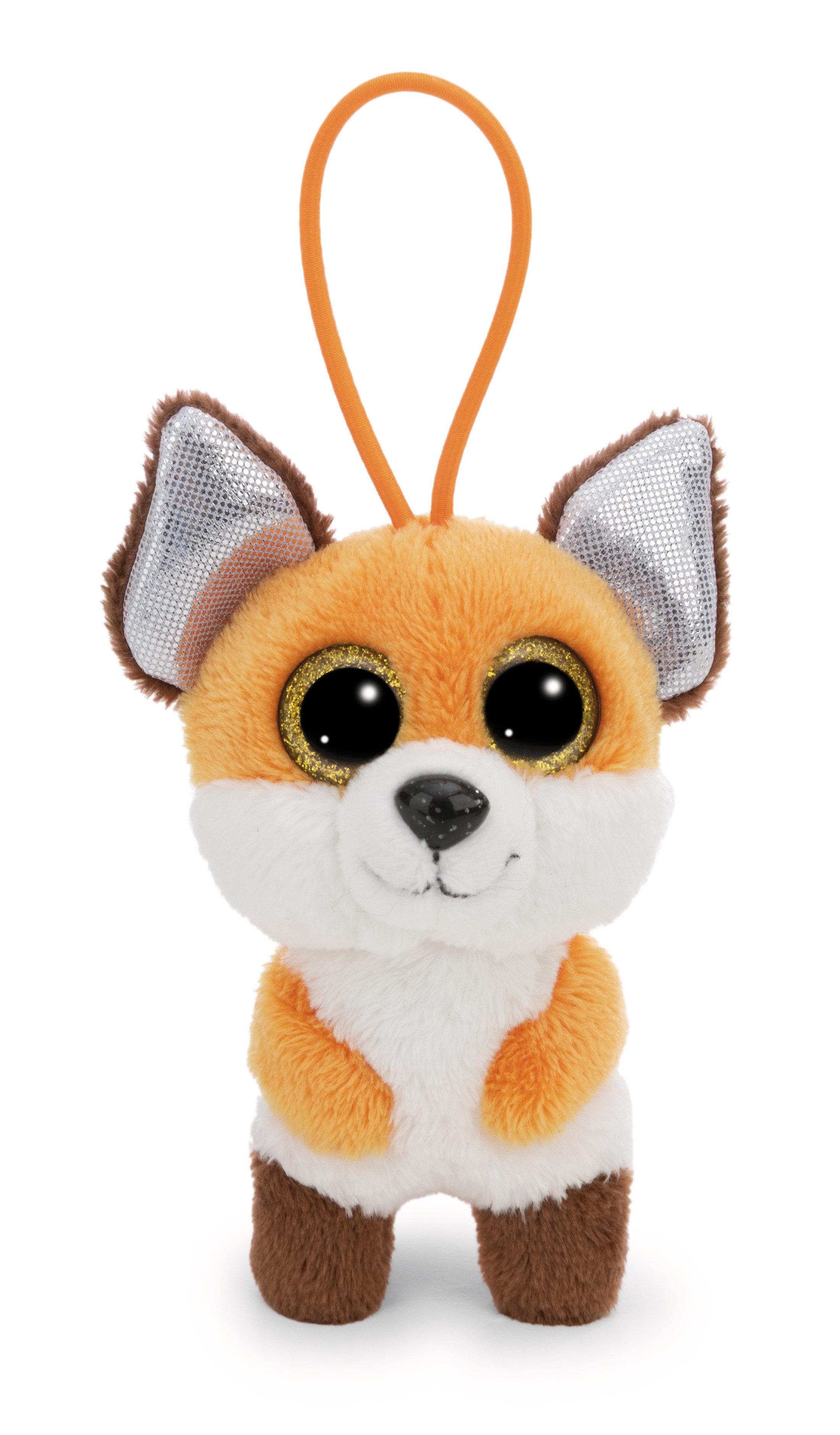 Nici Schultüte Glubschis Kuscheltier Anhänger 9 cm Fuchs Runizzi Schlüsselanhänger, als Back to School Geschenk, mit großen Glitzeraugen im Schulranzen