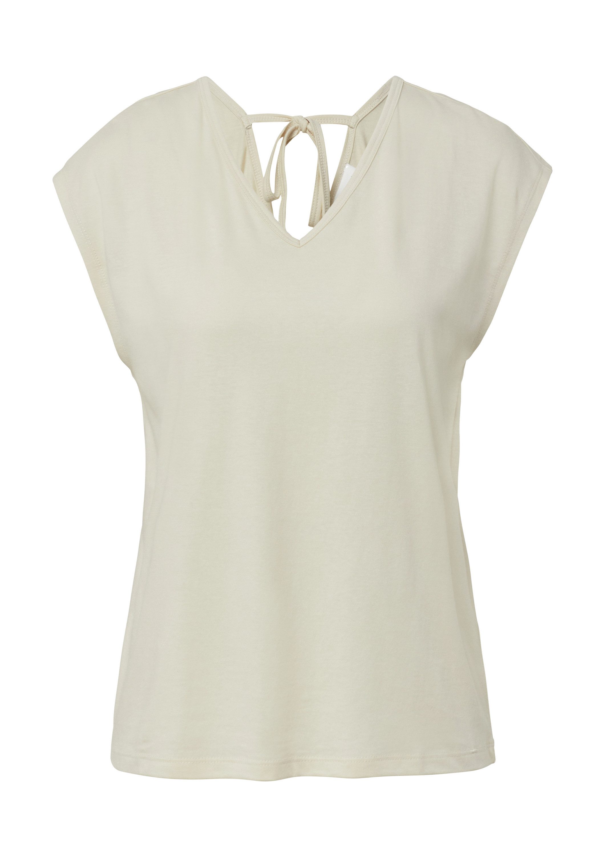 s.Oliver Kurzarmshirt T-Shirt T-Shirt mit V-Ausschnitt und Rücken-Detail günstig online kaufen