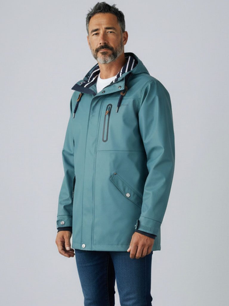 Dry Fashion Regenjacke Lübeck Herren Parka Lübeck mit verstellbarer Kapuze - wasserdicht & winddicht