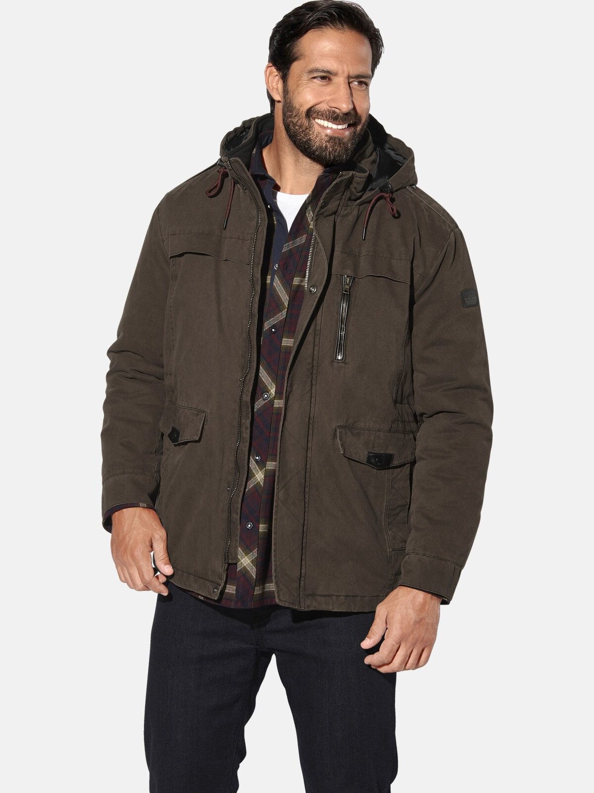 Jan Vanderstorm Outdoorjacke FINNGREN mit Kordelzugkapuze günstig online kaufen