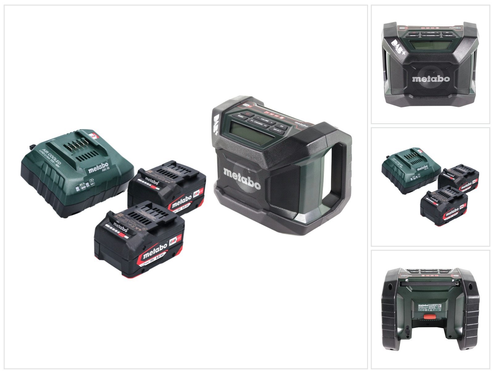 metabo R 12-18 DAB+ BT Akku Baustellenradio 12-18 V DAB+ + 2x Akku 4,0 Ah + Baustellenradio