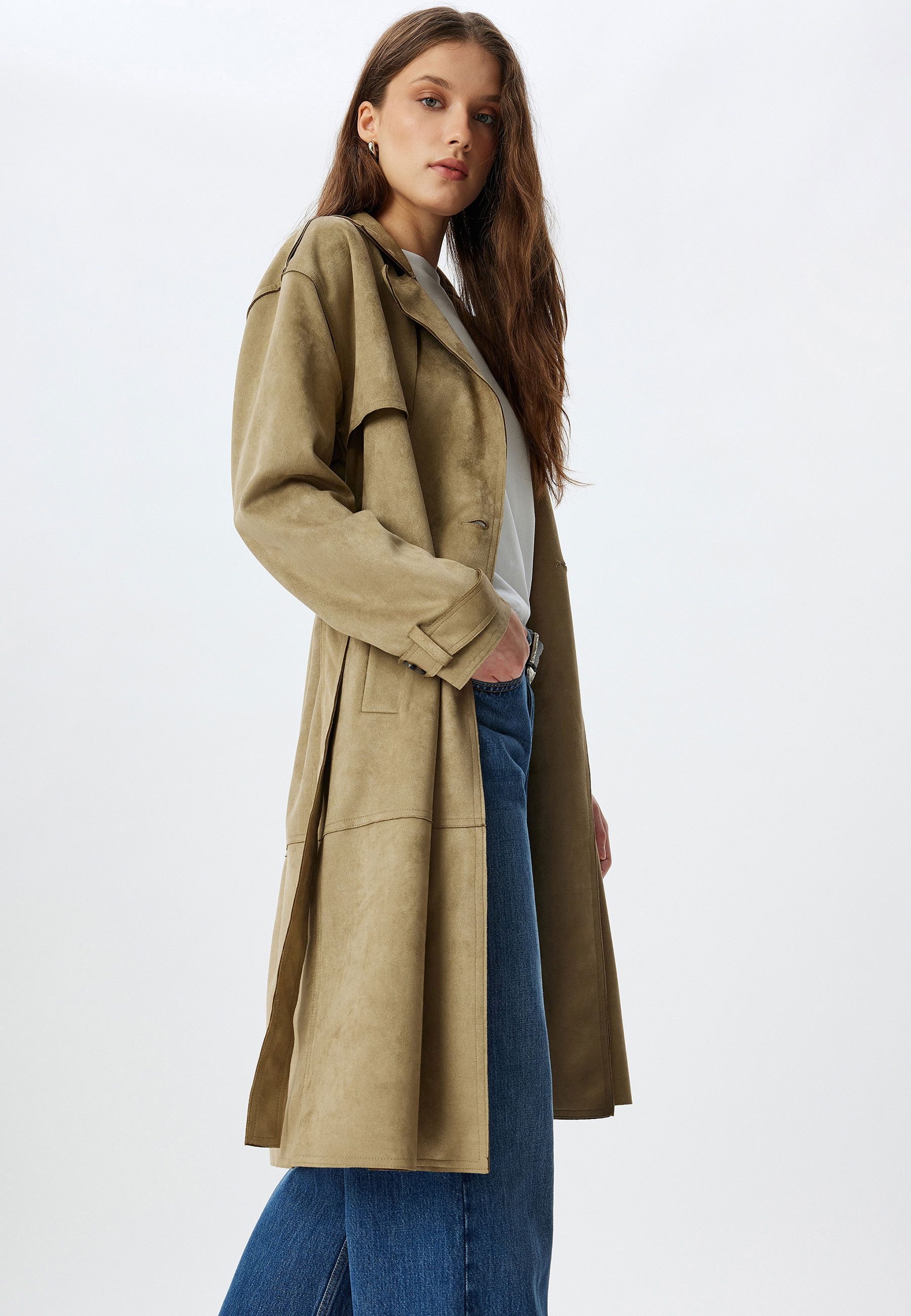 Trenchcoat Regular Mit Bauchgurt