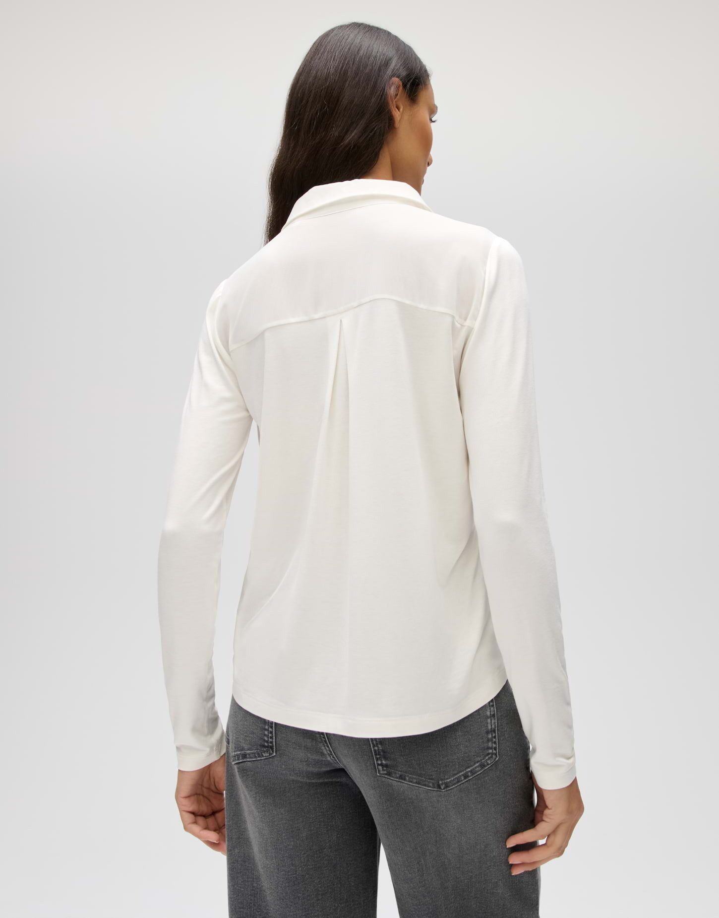 OPUS Shirtbluse Shirtbluse Flasti aus Material Mix
