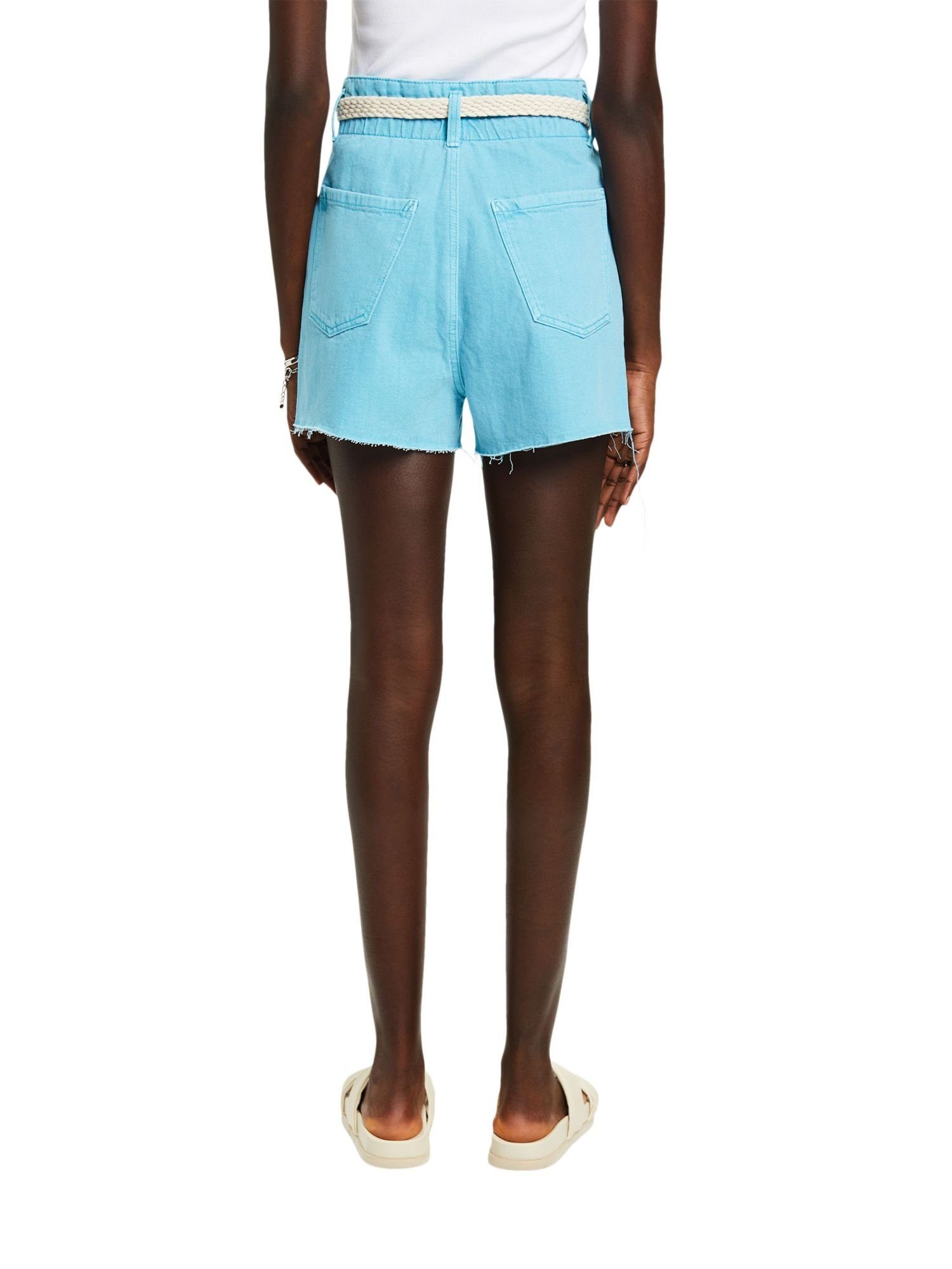 in edc Jeansshorts abgeschnittener TURQUOISE Optik by (1-tlg) Esprit Shorts