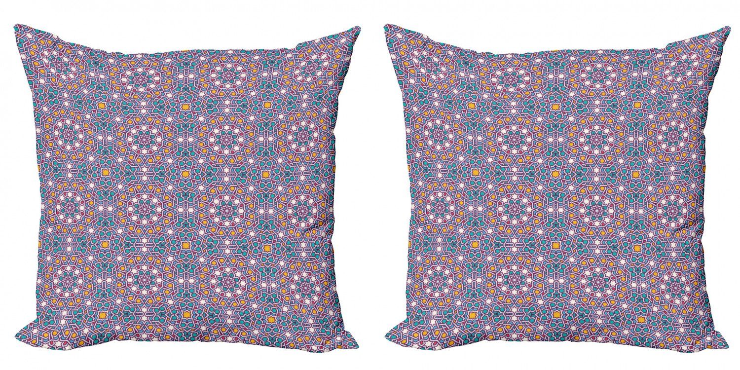 Kissenbezüge Modern Accent Doppelseitiger Digitaldruck, Abakuhaus (2 Stück), marokkanisch star Pattern