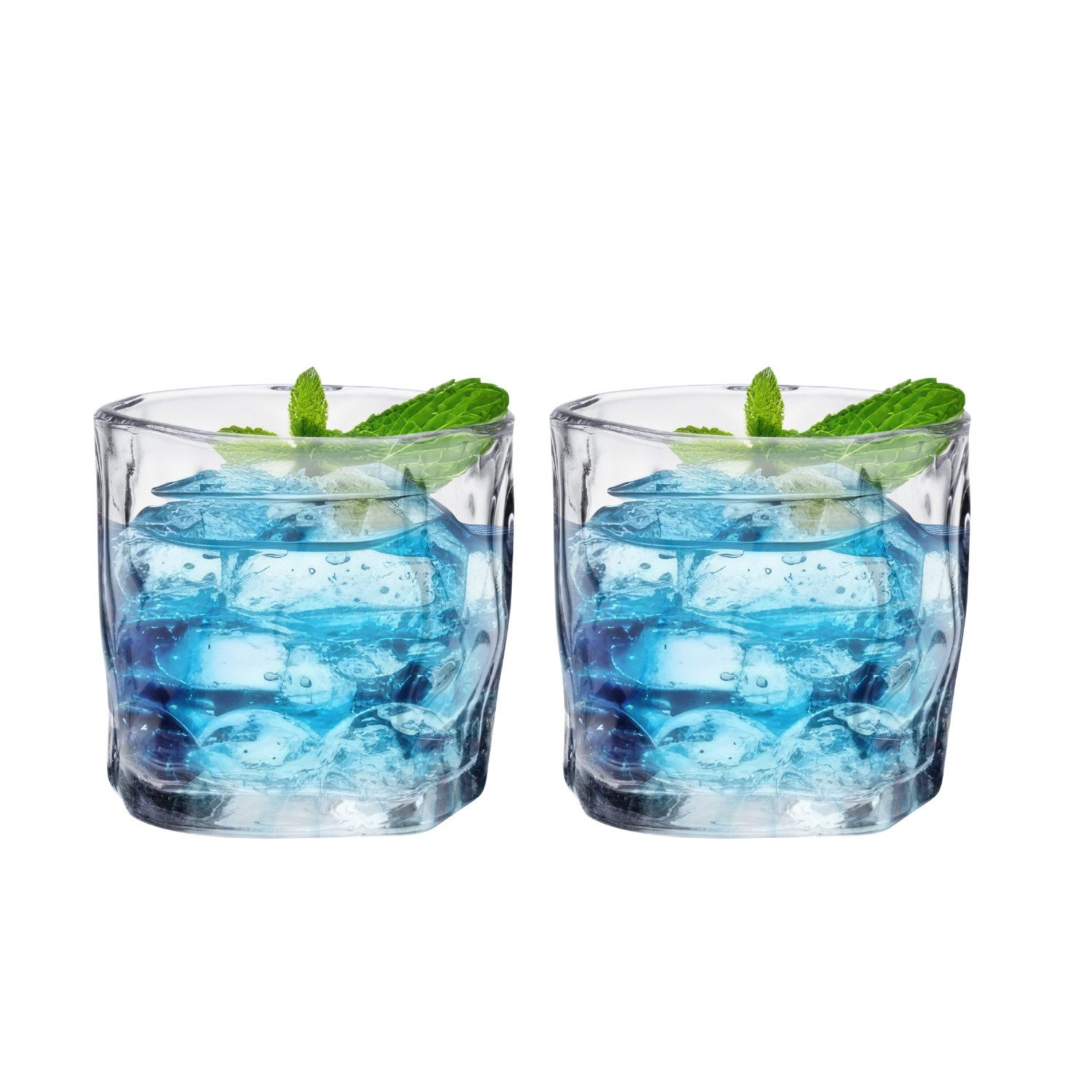 Zoha Glas Diamond Clear Glas Trinkgläser Cocktailgläser 200ml, Glas, Hitzebeständig Eiskaffeegläser Tee Wasser Saft Kaffee