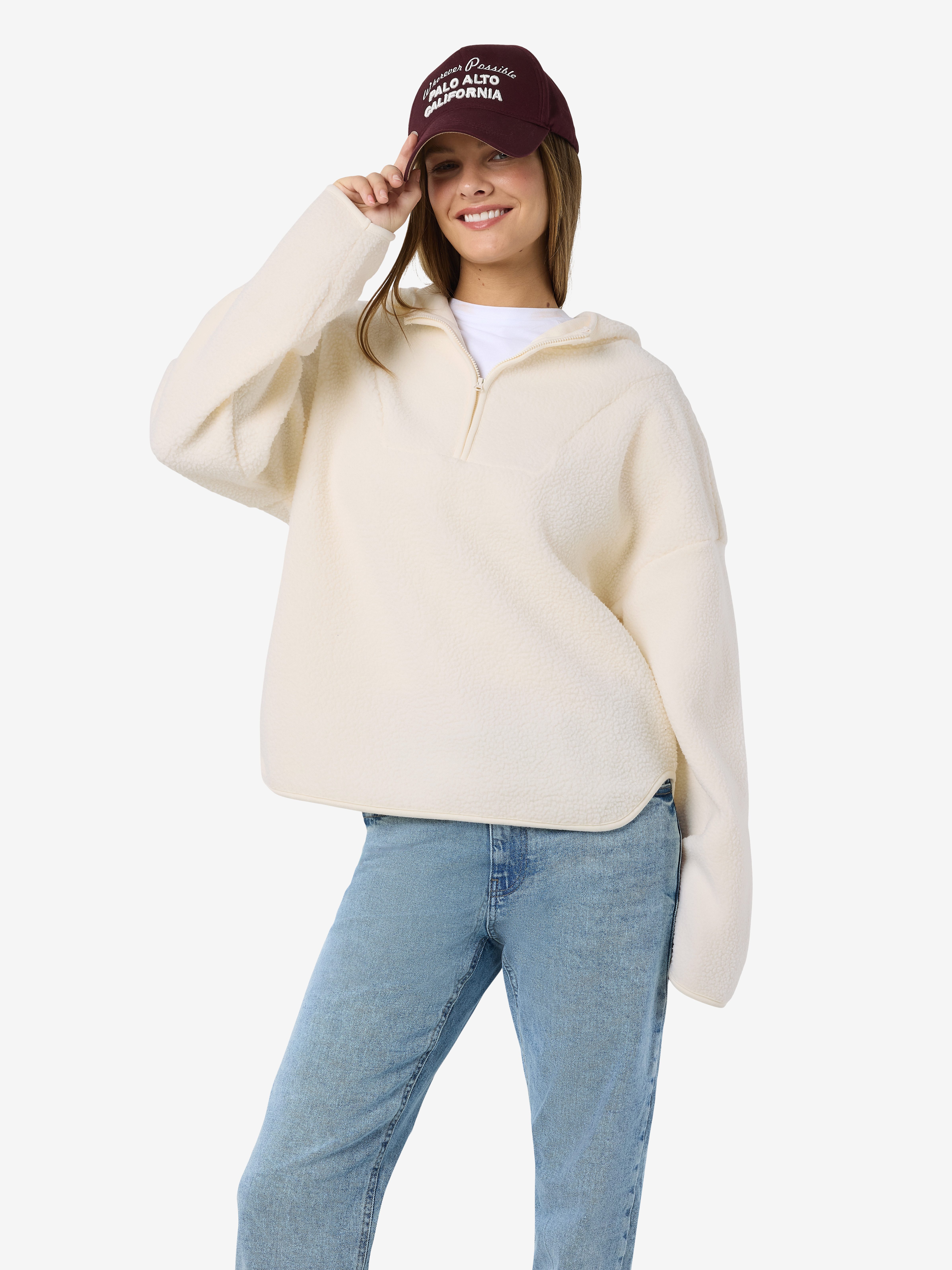 Noisy may Fleecepullover NMCOZY L/S HALFWAY ZIP SWEATER JRS NOOS günstig online kaufen