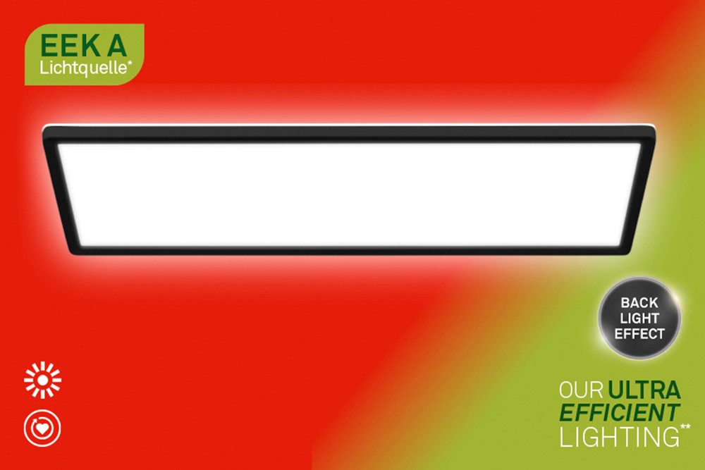 Briloner Leuchten LED Panel TAVA A, LED fest integriert, 58x20x3 cm, Wohnzimmer, Schlafzimmer, Büro
