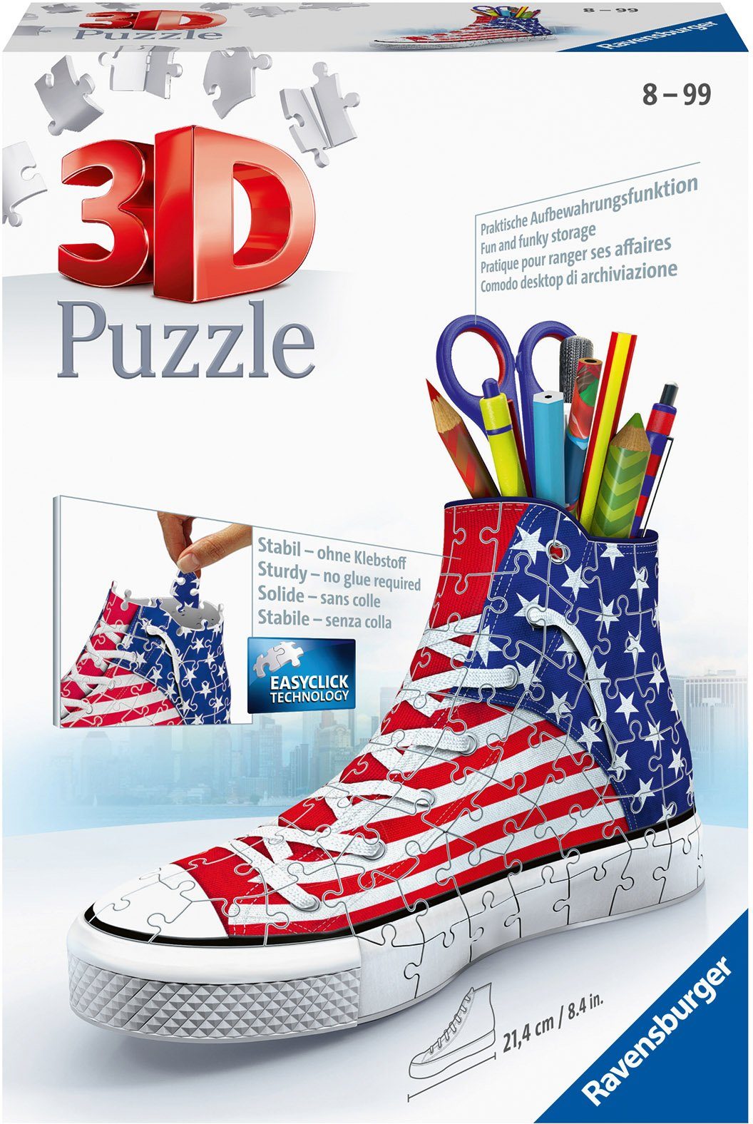 Ravensburger 3D-Puzzle Sneaker, 108 Puzzleteile, Made in Europe, FSC® - schützt Wald - weltweit