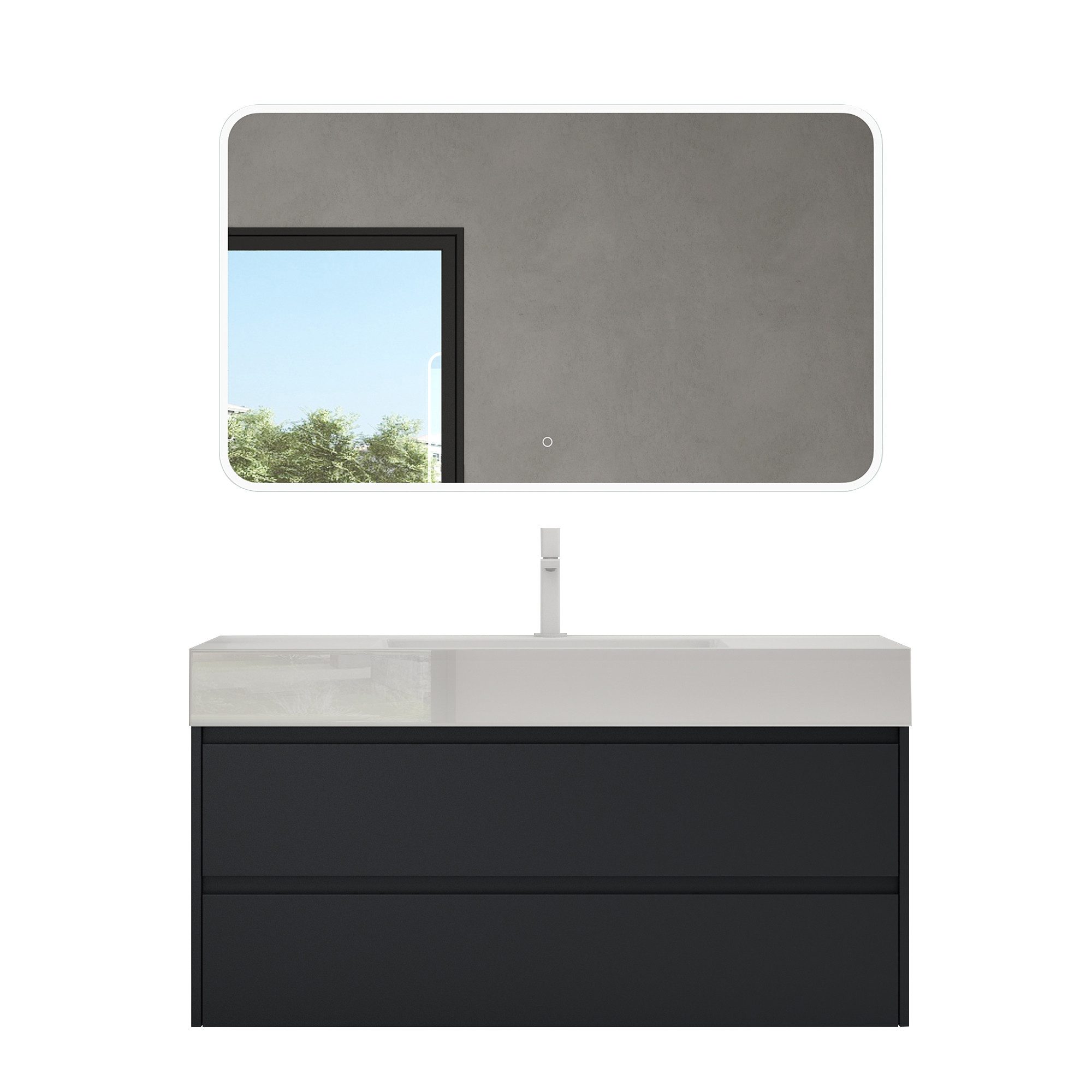 doporro Badmöbel-Set Badezimmermöbel Badezimmer Waschbecken Waschtisch Deep günstig online kaufen