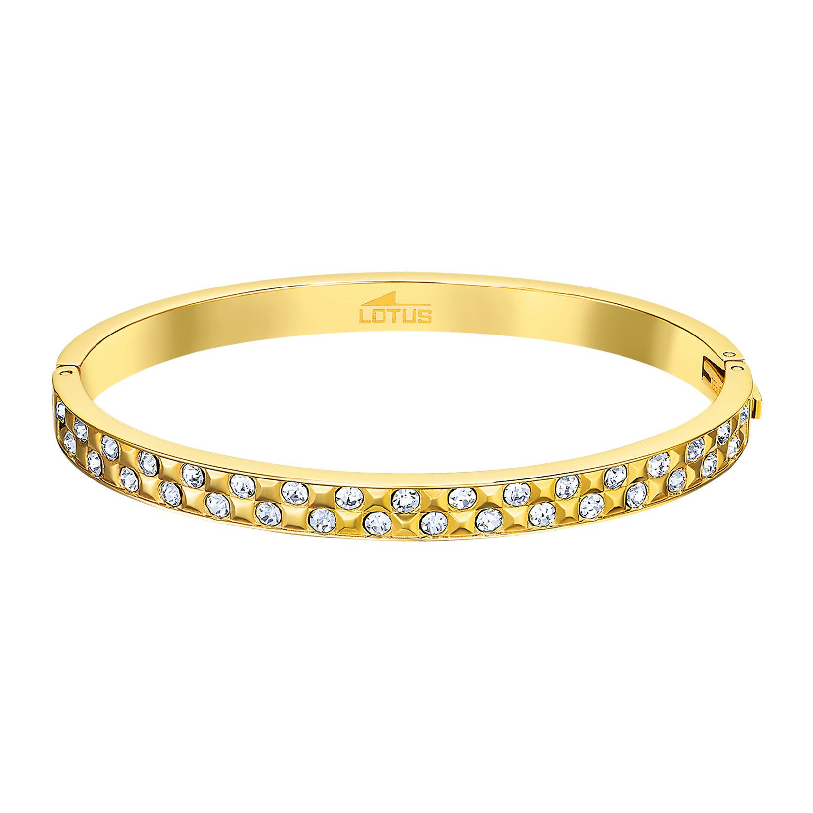 Lotus Armband Armreif LS2273-2/2 – Vergoldeter Damenarmreif Edelstahl mit Zirkonia, Eleganter Glanz aus der Bliss Kollektion