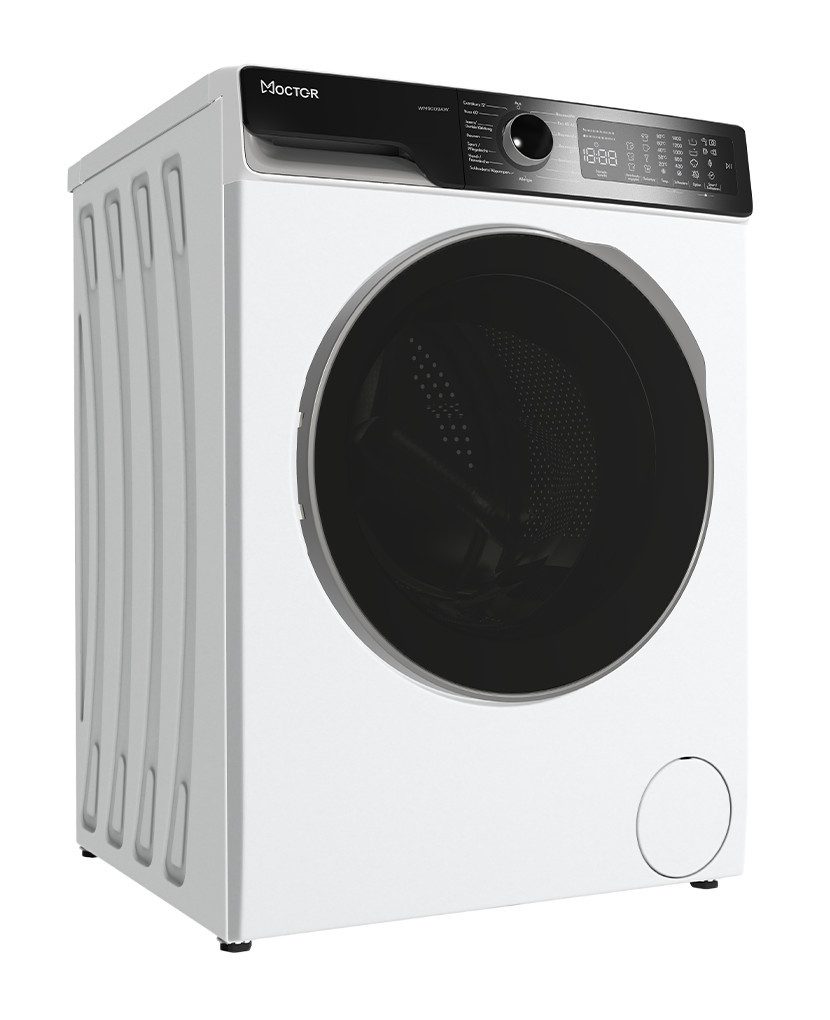 MOCTOR Waschmaschine Serie 9 WM9009AW, 9 kg, 1400 U/min, Wi-Fi, Dampffunktion, Mikrofaserfilter, Aquastop