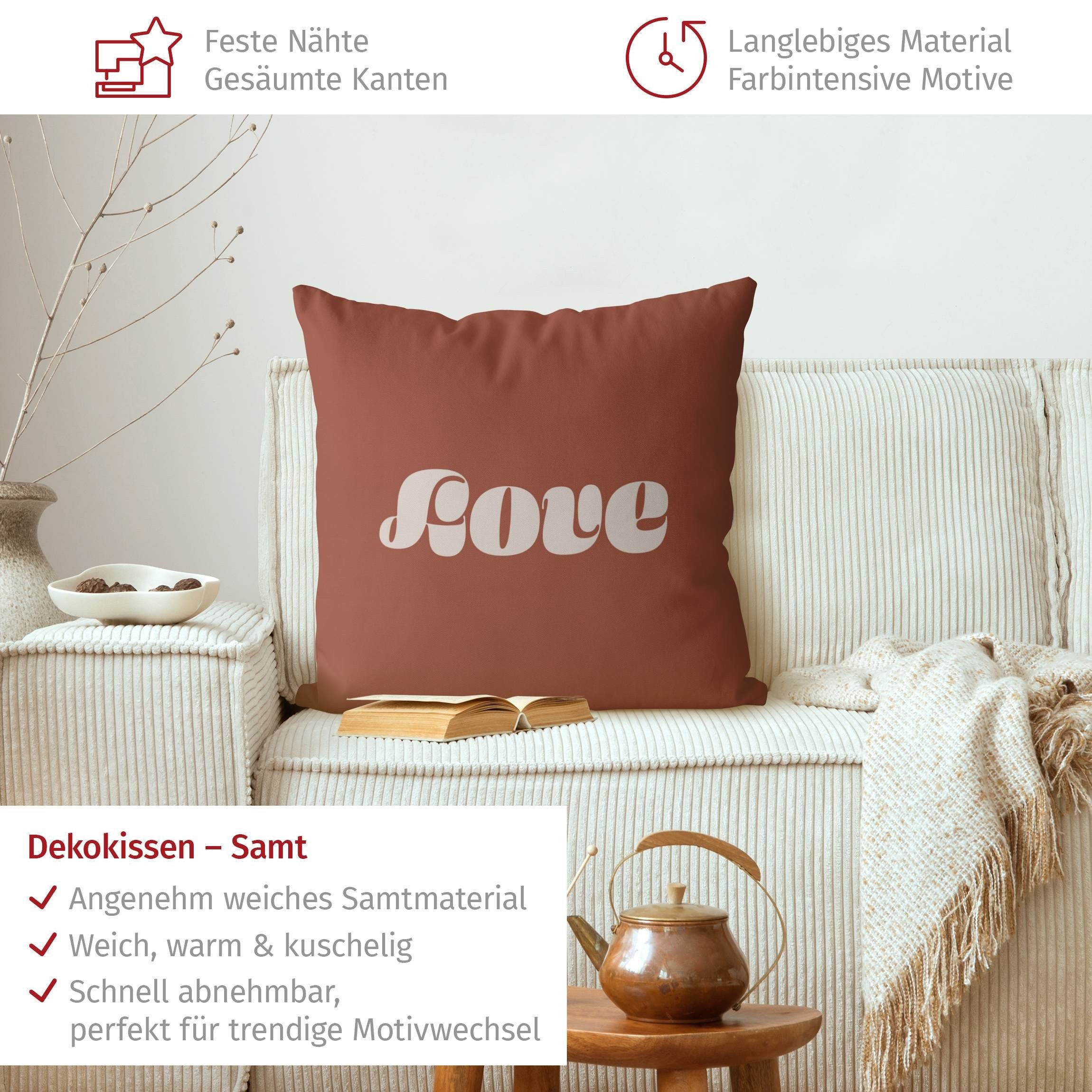 Bilderdepot24 Dekokissen drinnen Kissenhülle/ Sofakissen/ Zierkissen braun Sprüche Vintage, Bezug mit / ohne Füllung Zierkissen Outdoor Sofa Bett