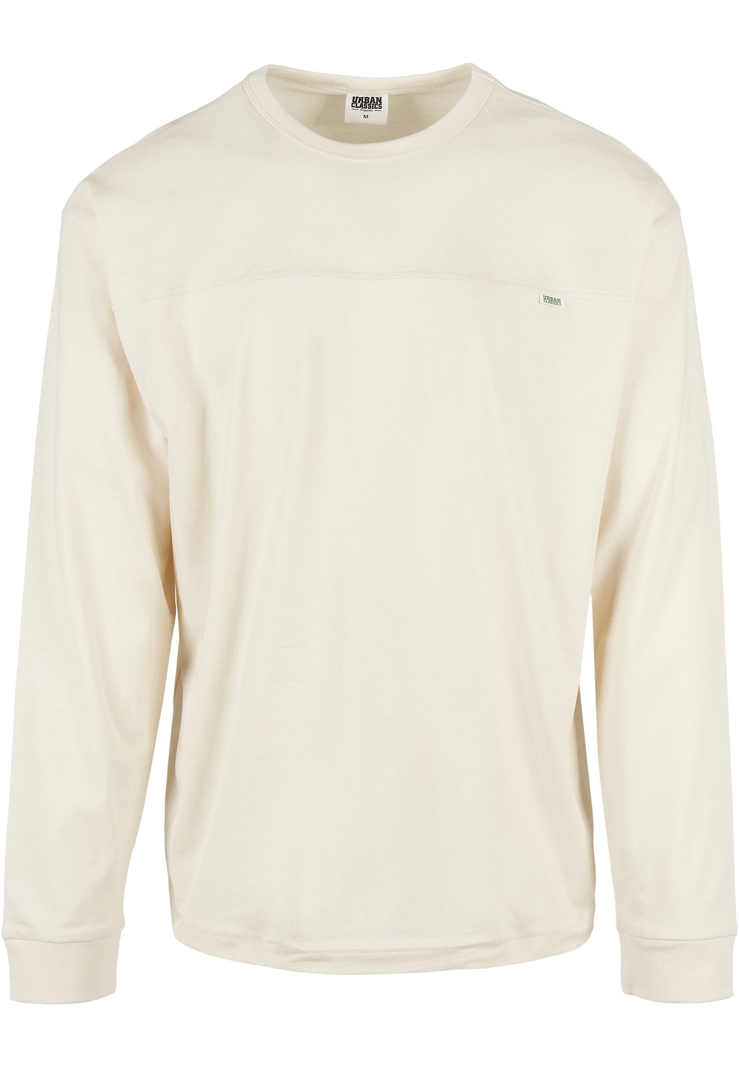 T-Shirt Oversized whitesand Männer Cotton Curved (1-tlg) URBAN CLASSICS Organic LS Short