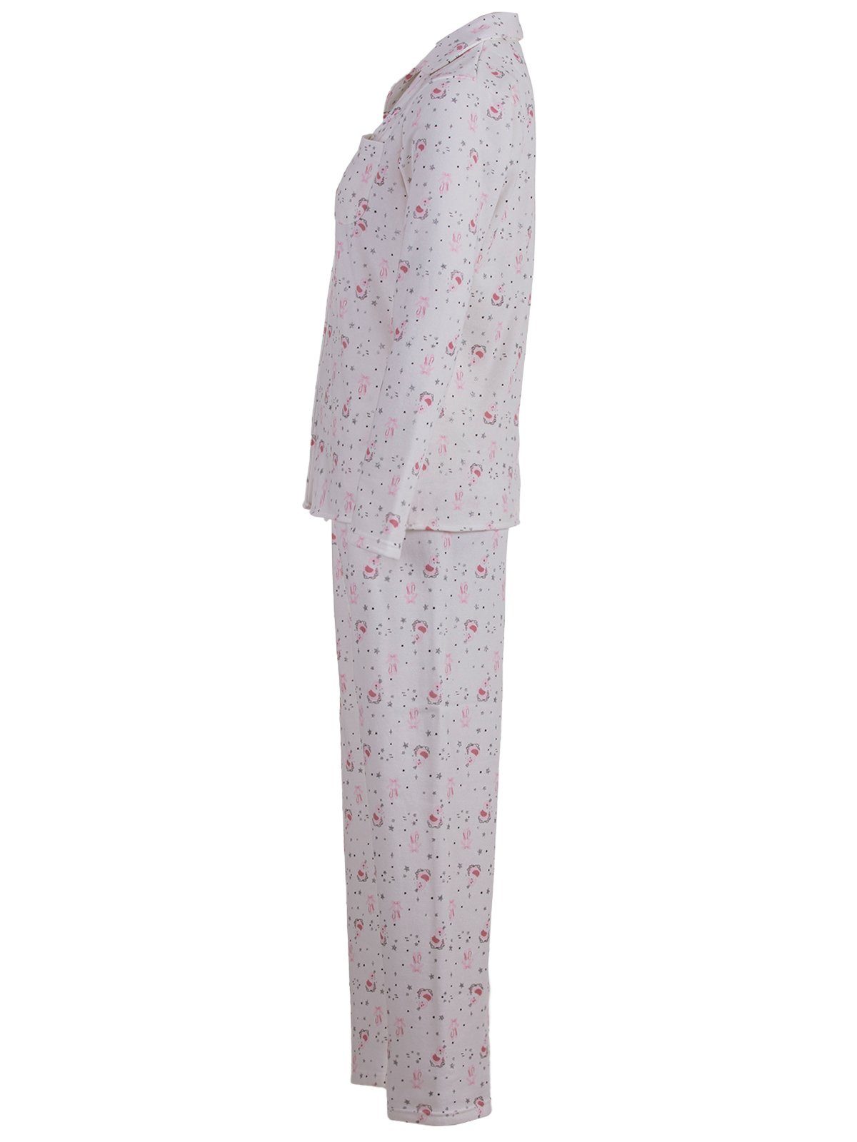 zeitlos Schlafanzug - Schwan Set Thermo Schleife Pyjama