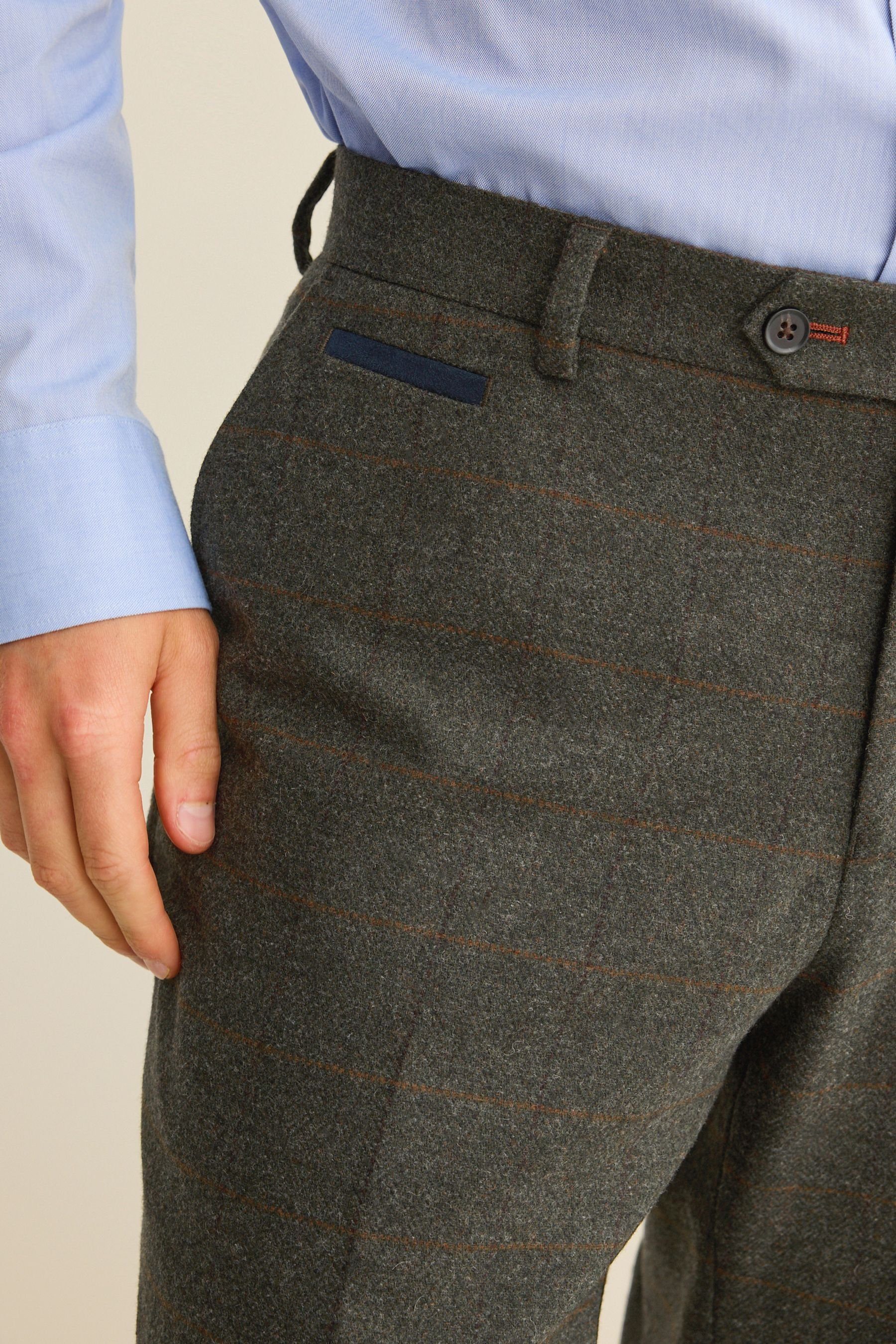 Next Anzughose Karierter Anzug mit Besatz: Hose (1-tlg)