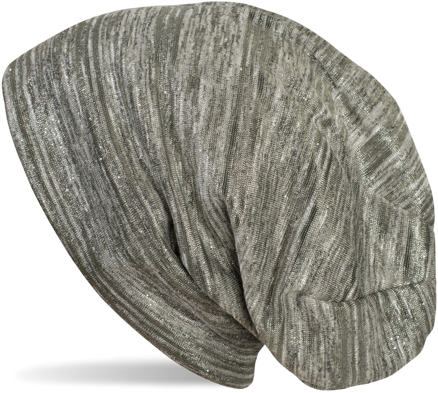 styleBREAKER Beanie Beanie Mütze mit Glitzerfaden und kleinen Pailletten (1-St)