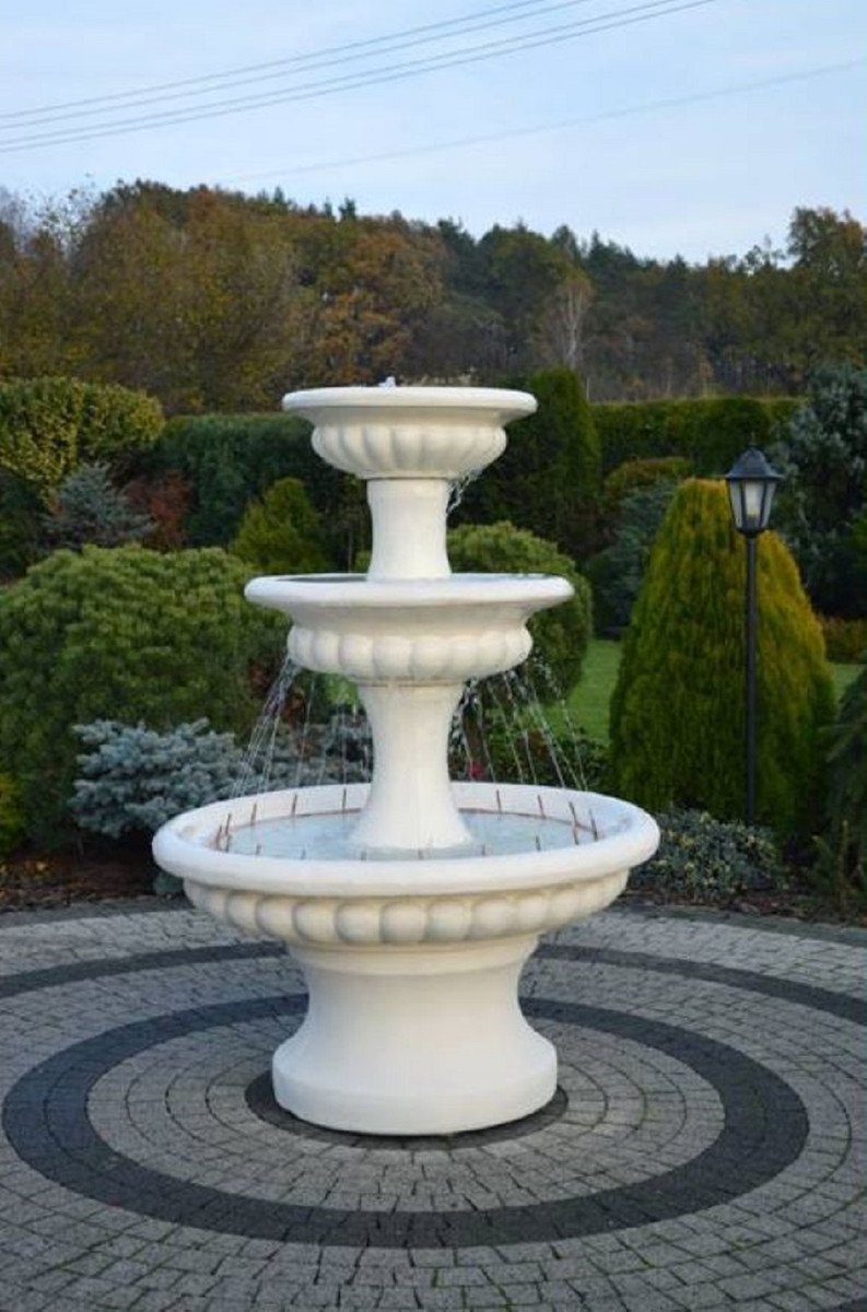 Thumbnail - Casa Padrino Gartenbrunnen Barock Springbrunnen Weiß Ø 120 x H. 171 cm - Prunkvoller Gartenbrunnen - Gartendeko Brunnen ...